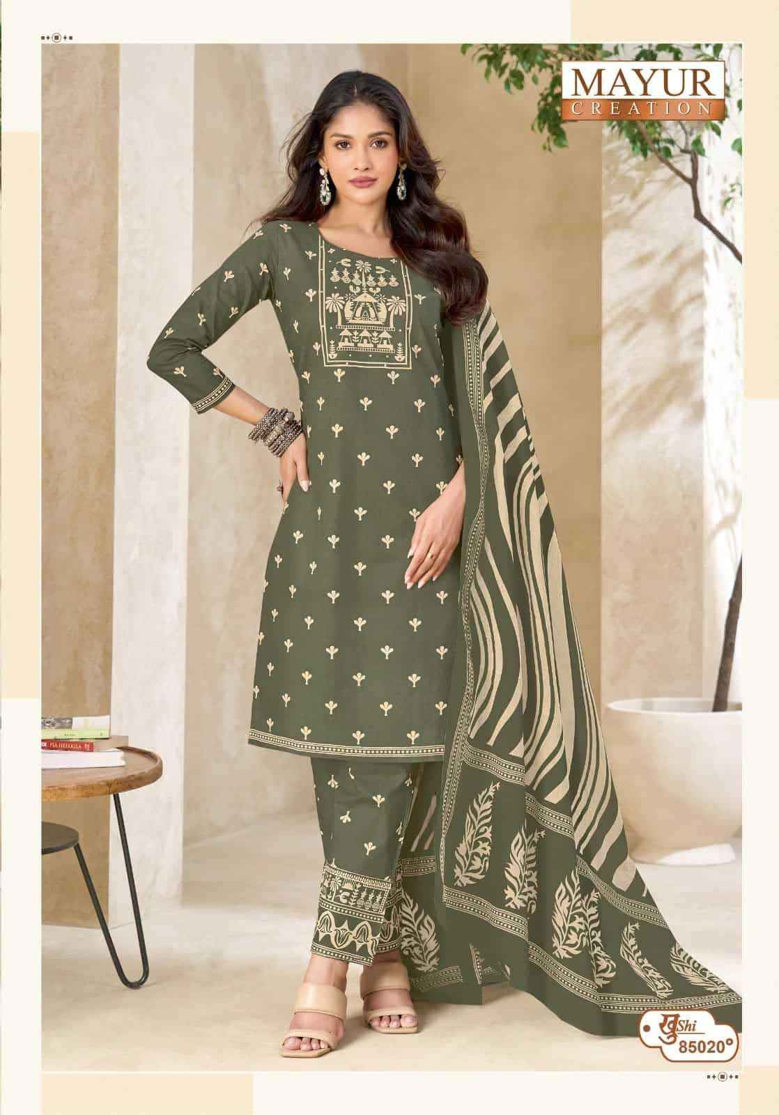 Mayur Khushi Vol 85 Pure Cotton Dress Material 24 Pcs Catalog