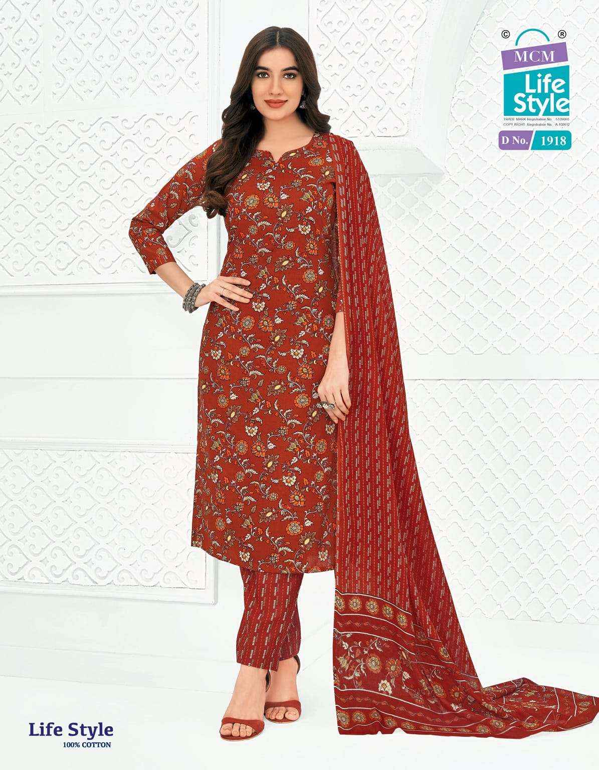 Mcm Life Style Vol 19 Pure Cotton Readymade Suits 12 Pcs Catalog