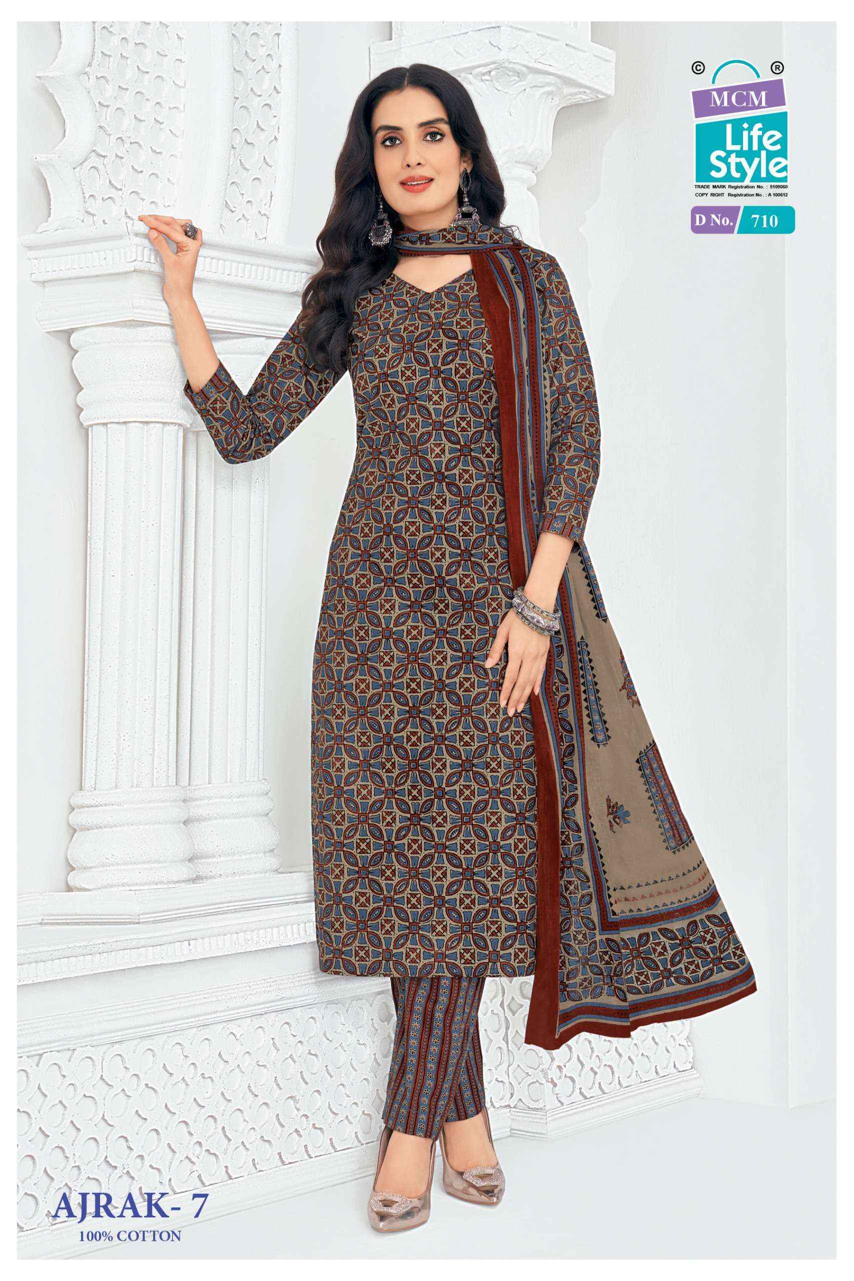 MCM Lifestyle Ajrak Vol 7 Readymade Cotton Dress 10 pcs Catalog | Surat Wholesale Market