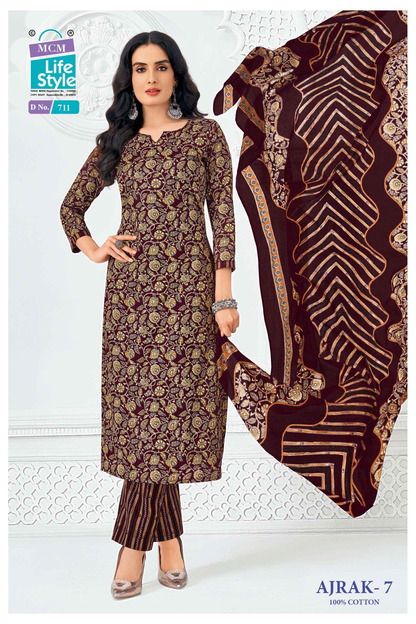 MCM Lifestyle Ajrak Vol 7 Readymade Cotton Dress 10 pcs Catalog | Surat Wholesale Market