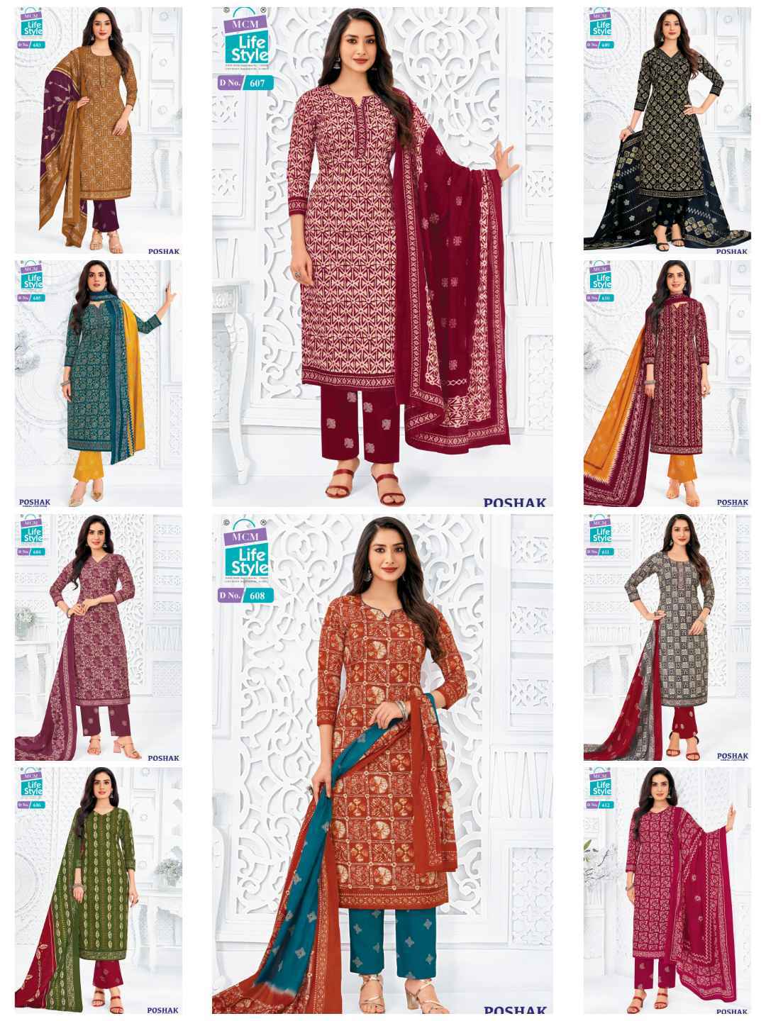 Mcm Lifestyle Poshak Vol 6 Cotton Dress Material 10 pcs Catalog
