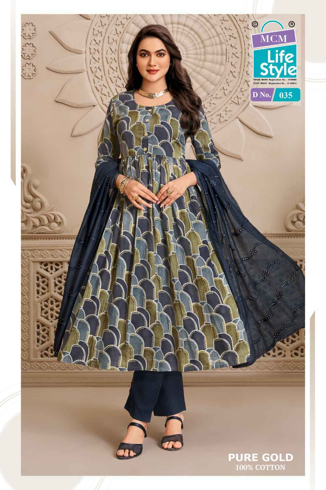 MCM Lifestyle Pure Gold Vol 2 Readymade Cotton Dress 10 Pc Catalog