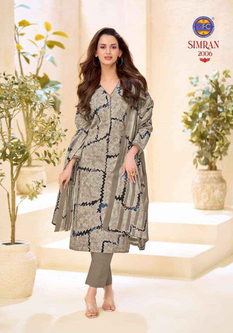 MFC SIMRAN VOL 2 HEAVY PURE COTTON DRESS MATERIAL 12 PCS CATALOG