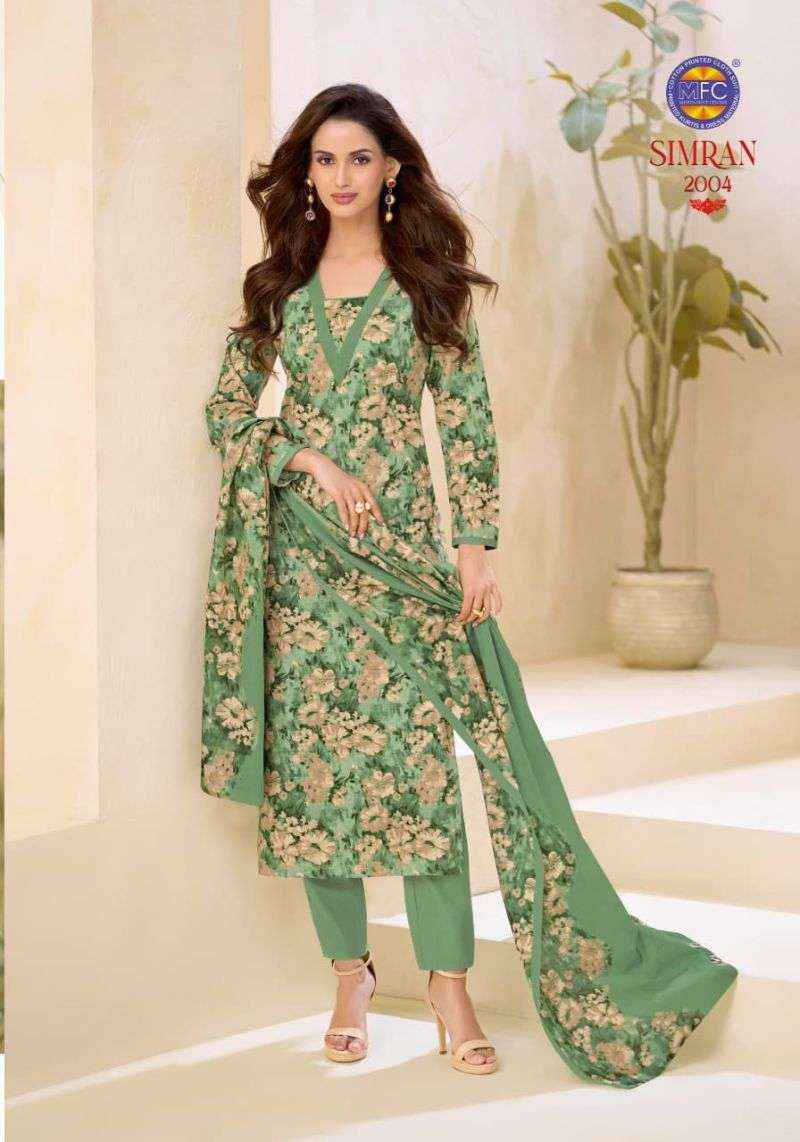 MFC SIMRAN VOL 2 HEAVY PURE COTTON DRESS MATERIAL 12 PCS CATALOG