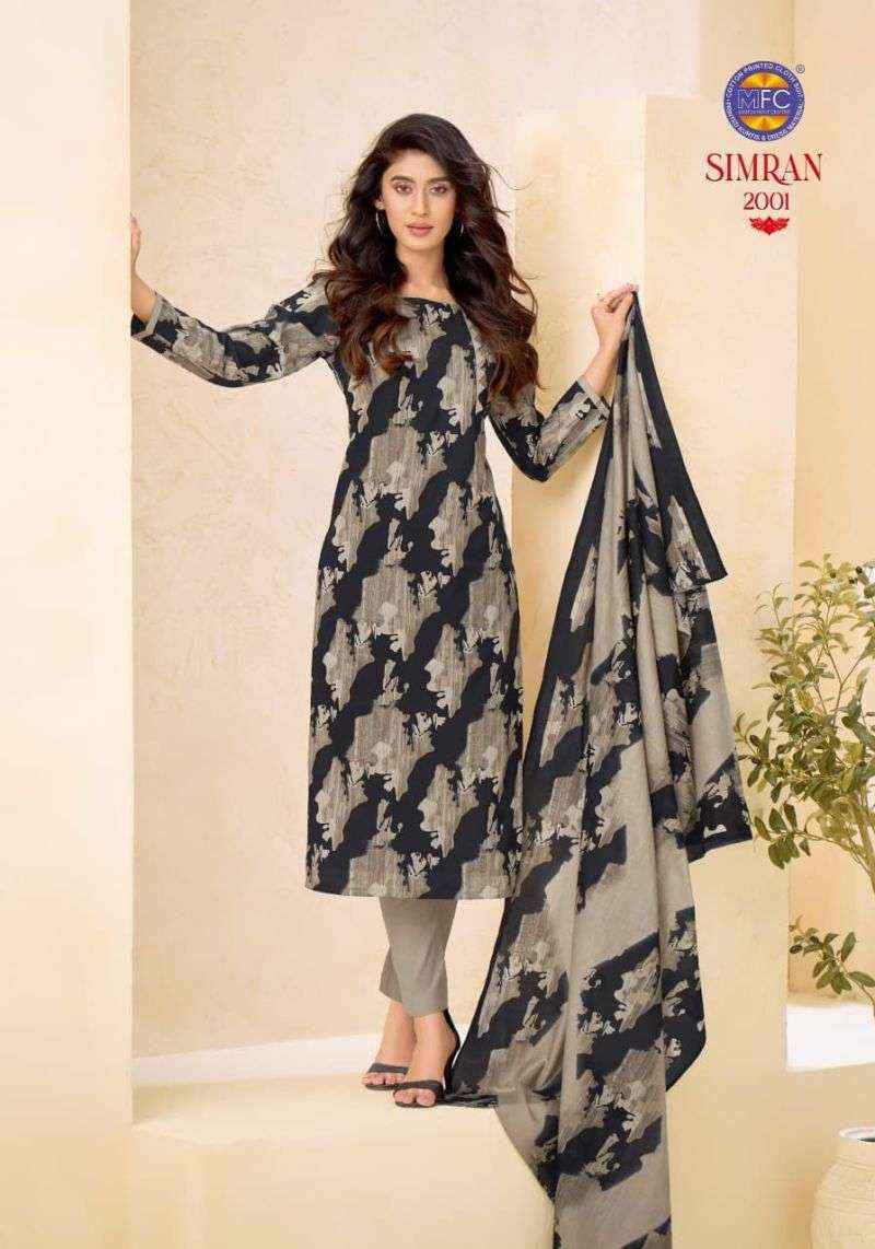 MFC SIMRAN VOL 2 HEAVY PURE COTTON DRESS MATERIAL 12 PCS CATALOG