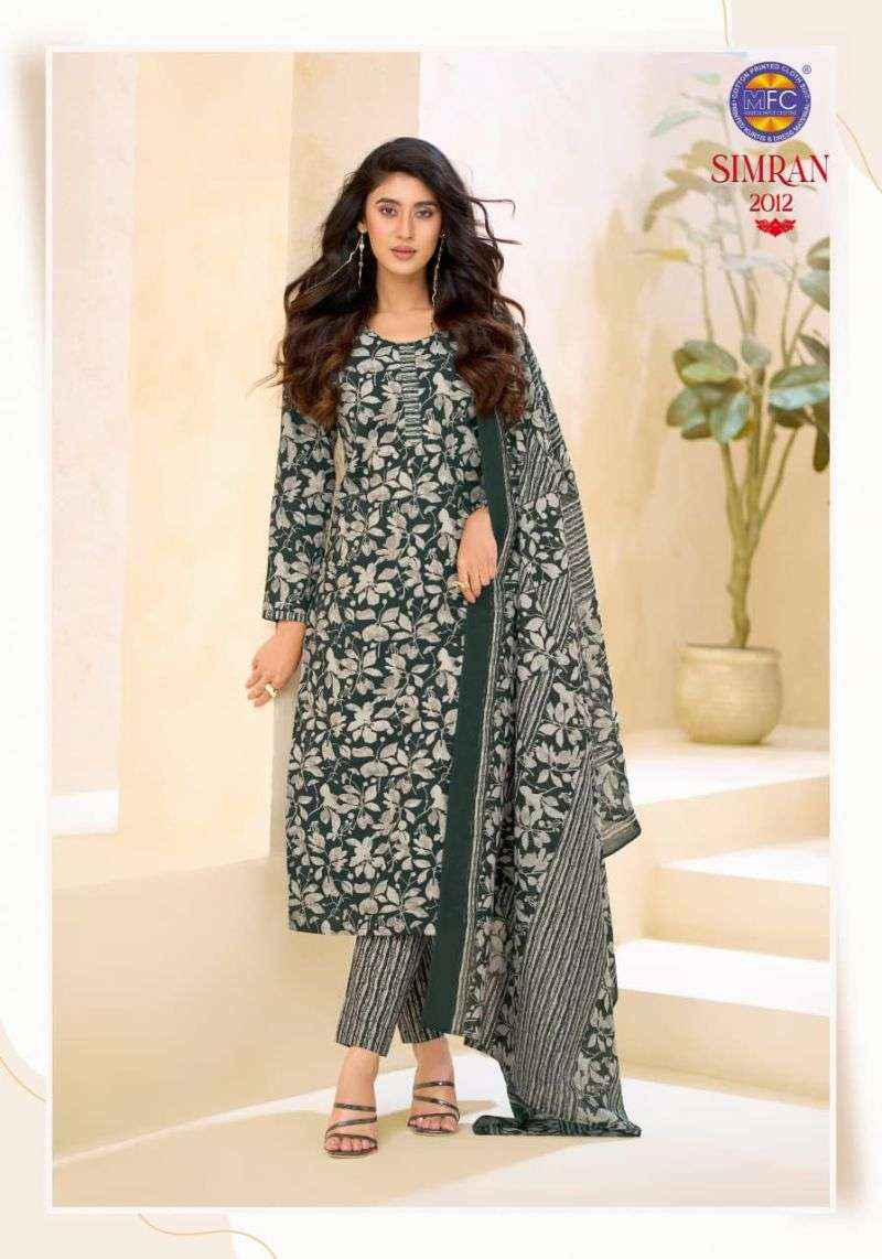 MFC SIMRAN VOL 2 HEAVY PURE COTTON DRESS MATERIAL 12 PCS CATALOG