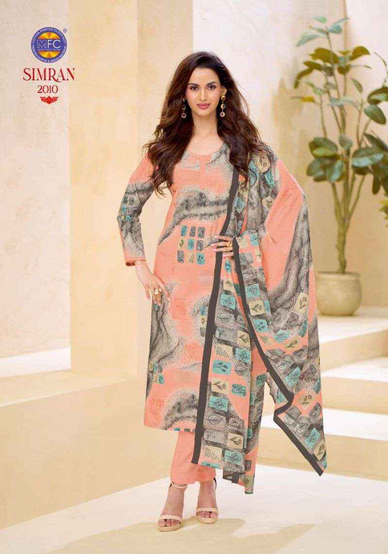 MFC SIMRAN VOL 2 HEAVY PURE COTTON DRESS MATERIAL 12 PCS CATALOG