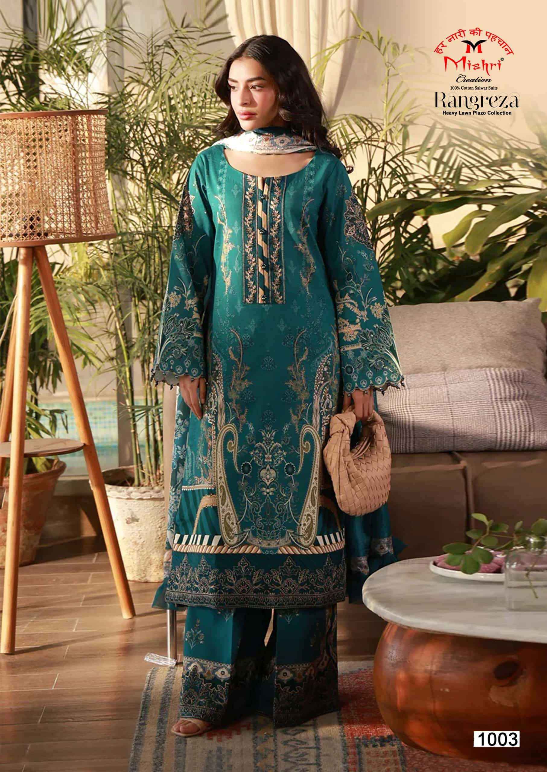 Mishri Rangreza Karachi Print Cotton Dress Material 6 Pcs Catalog