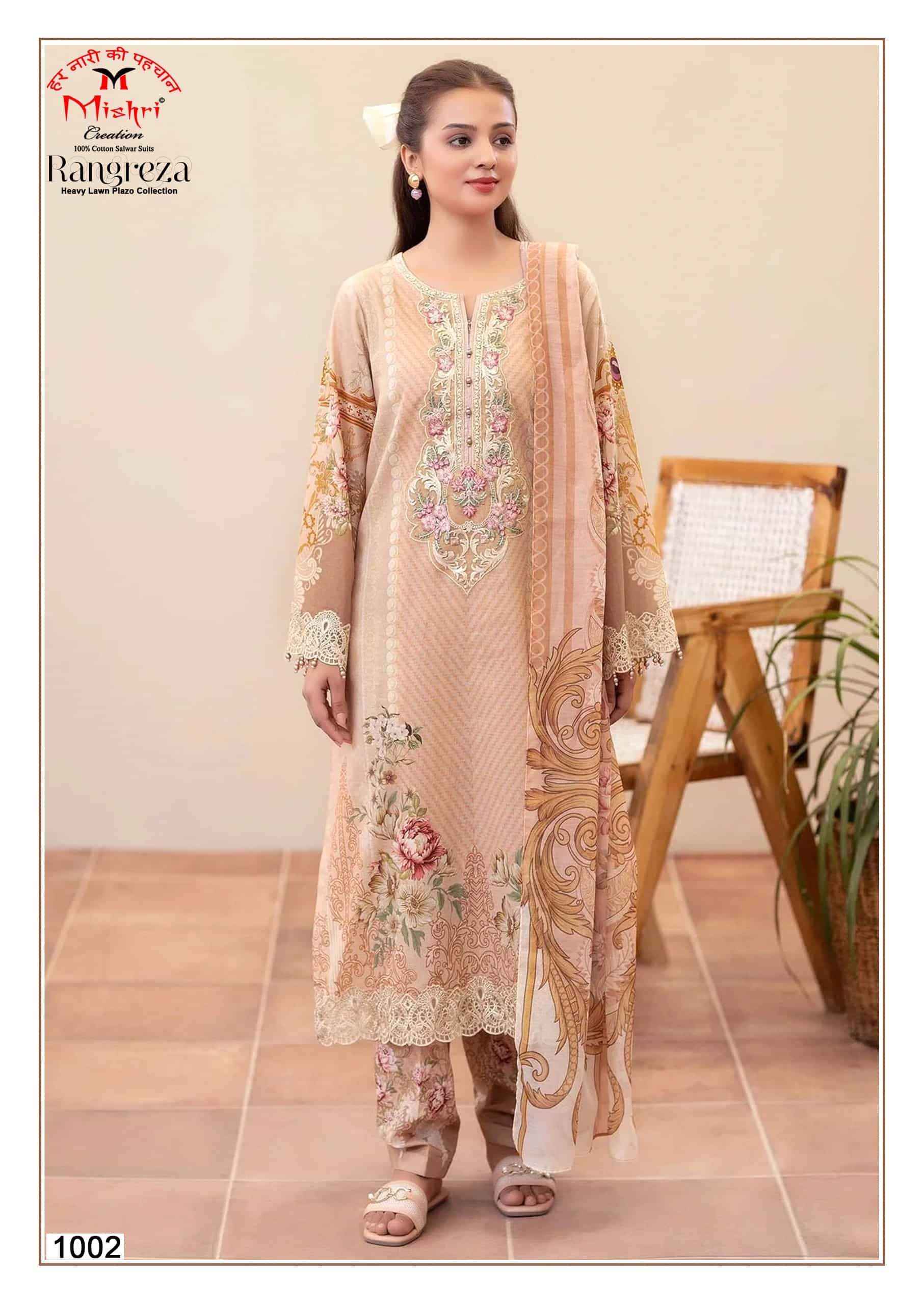 Mishri Rangreza Karachi Print Cotton Dress Material 6 Pcs Catalog