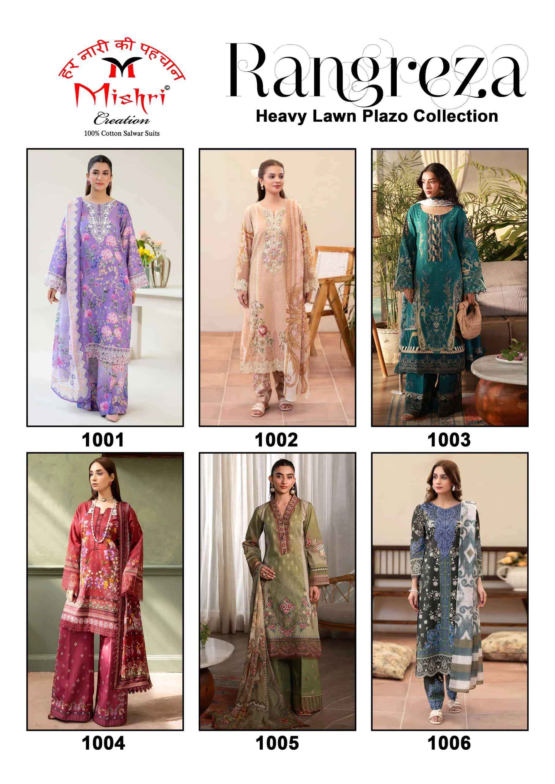 Mishri Rangreza Karachi Print Cotton Dress Material 6 Pcs Catalog