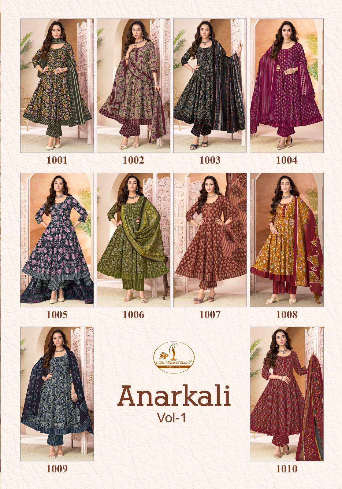Miss World Choice Anarkal Vol 1 Readymade Cotton Dress 10 pcs Catalogue
