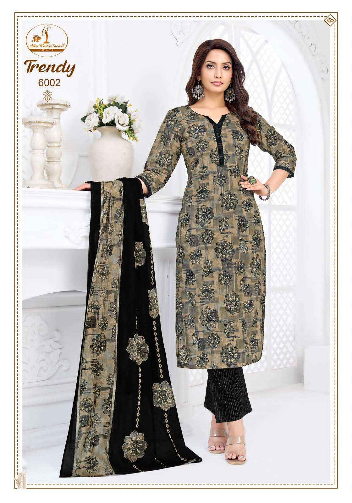 Miss World Choice Trendy Vol 6 Pure Cotton Readymade Suits 10 Pcs Catalog