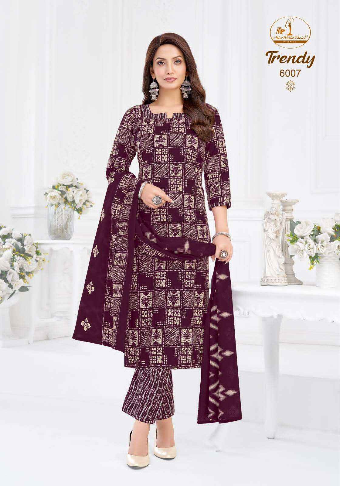 Miss World Choice Trendy Vol 6 Pure Cotton Readymade Suits 10 Pcs Catalog
