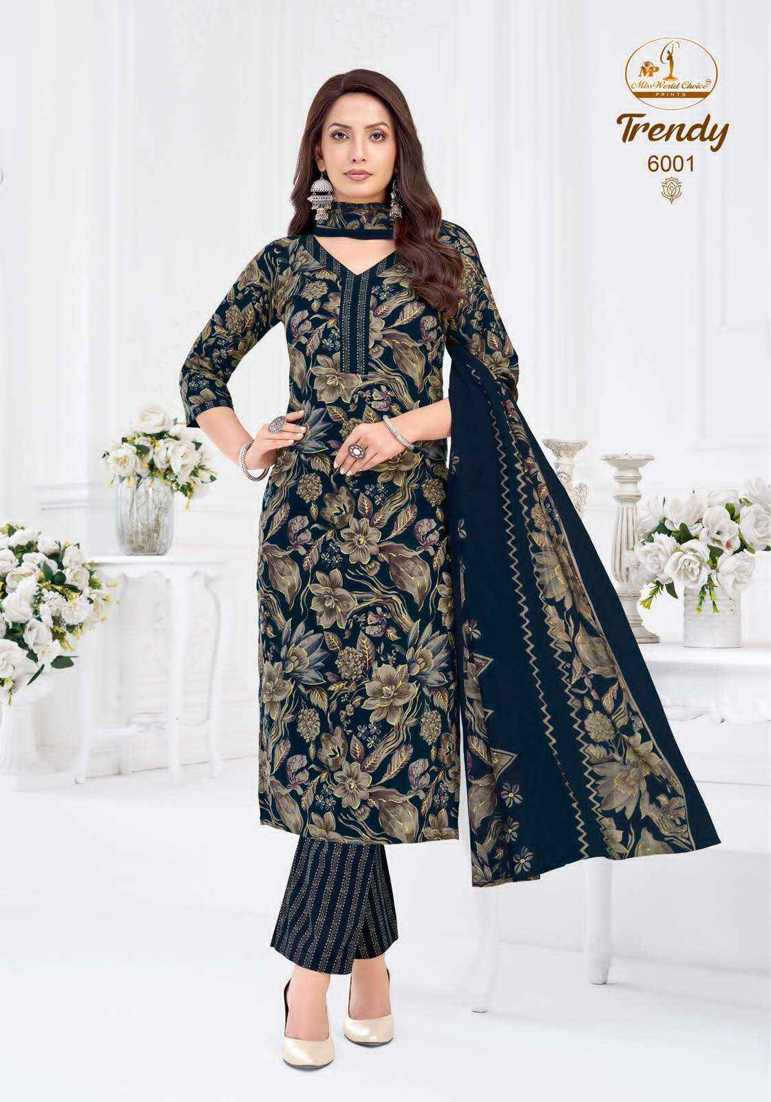 Miss World Choice Trendy Vol 6 Pure Cotton Readymade Suits 10 Pcs Catalog