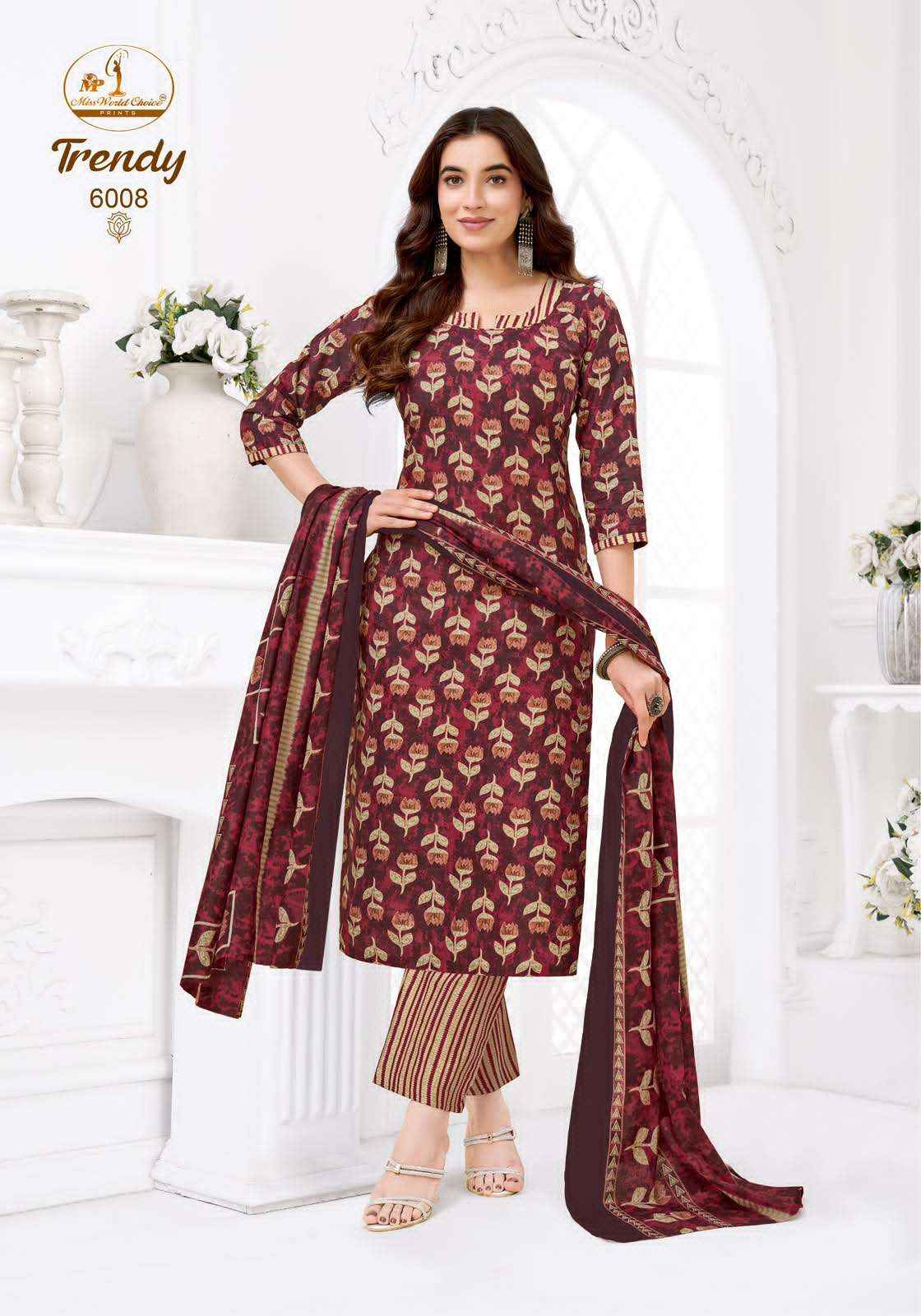 Miss World Choice Trendy Vol 6 Pure Cotton Readymade Suits 10 Pcs Catalog