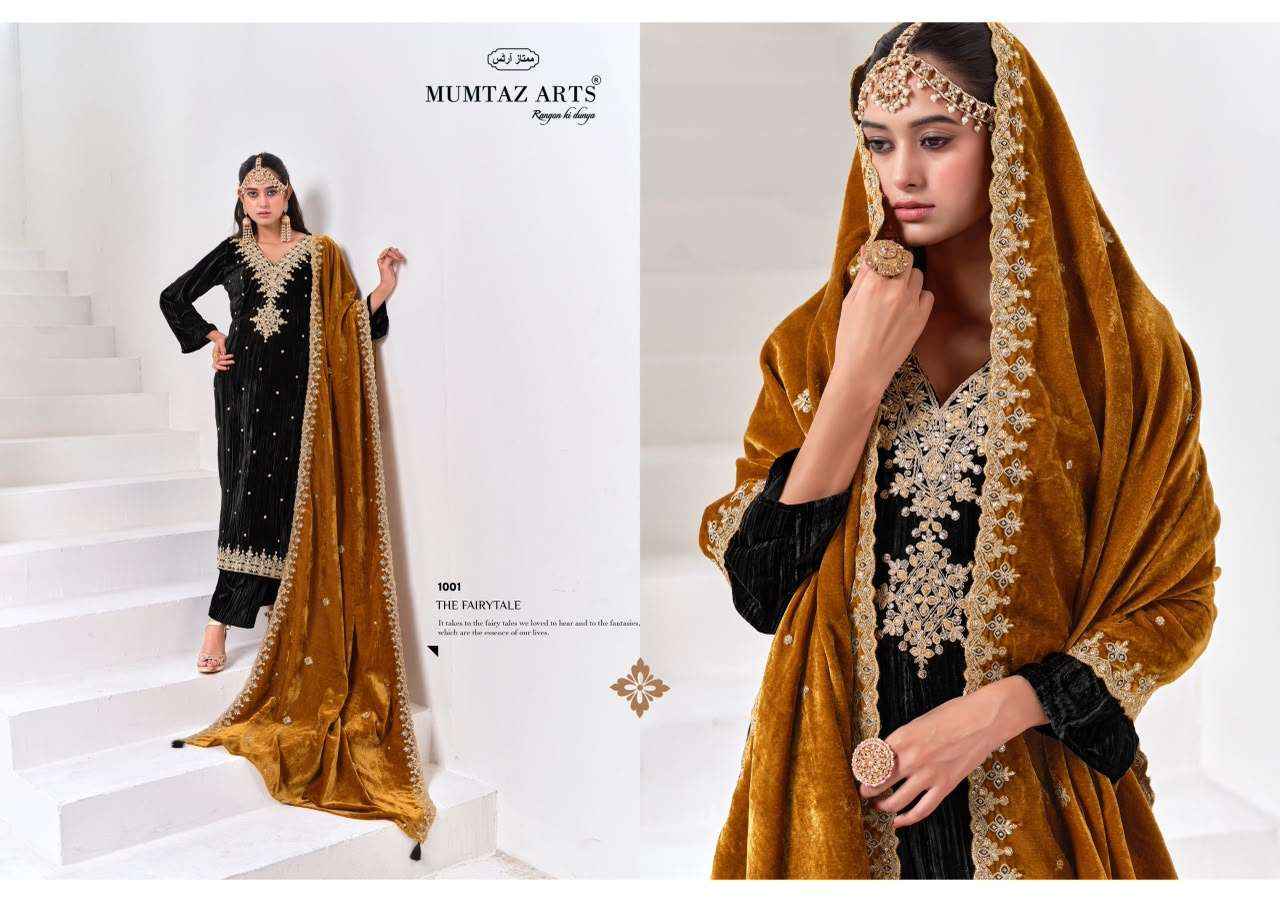 Mumtaz Arts Naqsh Premium Crush Velvet Dress Material  5 Pcs Catalog 