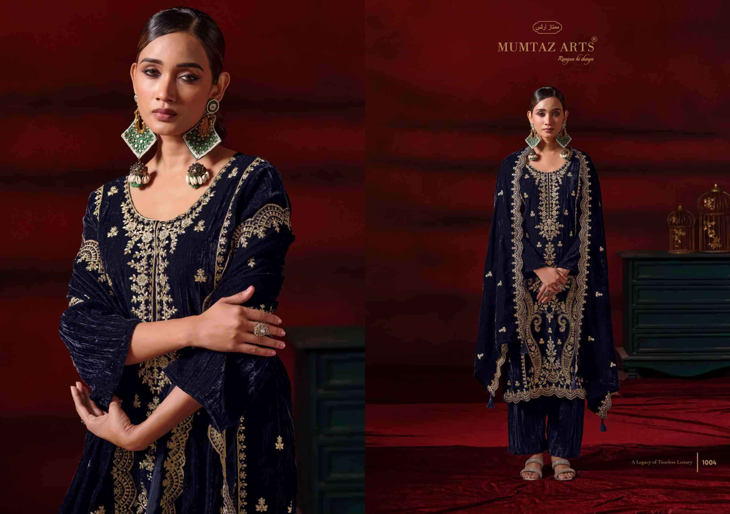 Mumtaz Arts Shahzaadi Designer Velvet Wedding Wear Suit 4 Pcs Catalog 