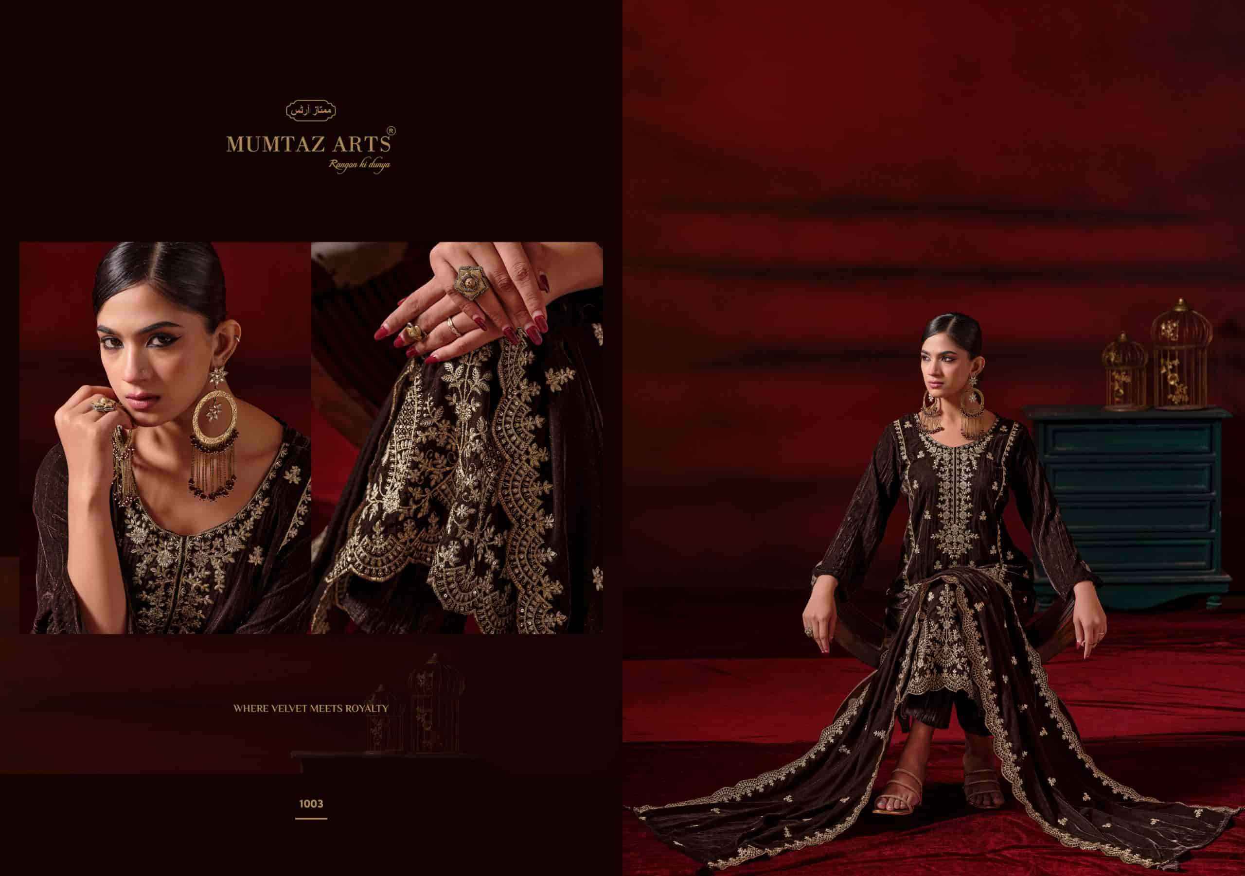 Mumtaz Arts Shahzaadi Designer Velvet Wedding Wear Suit 4 Pcs Catalog 