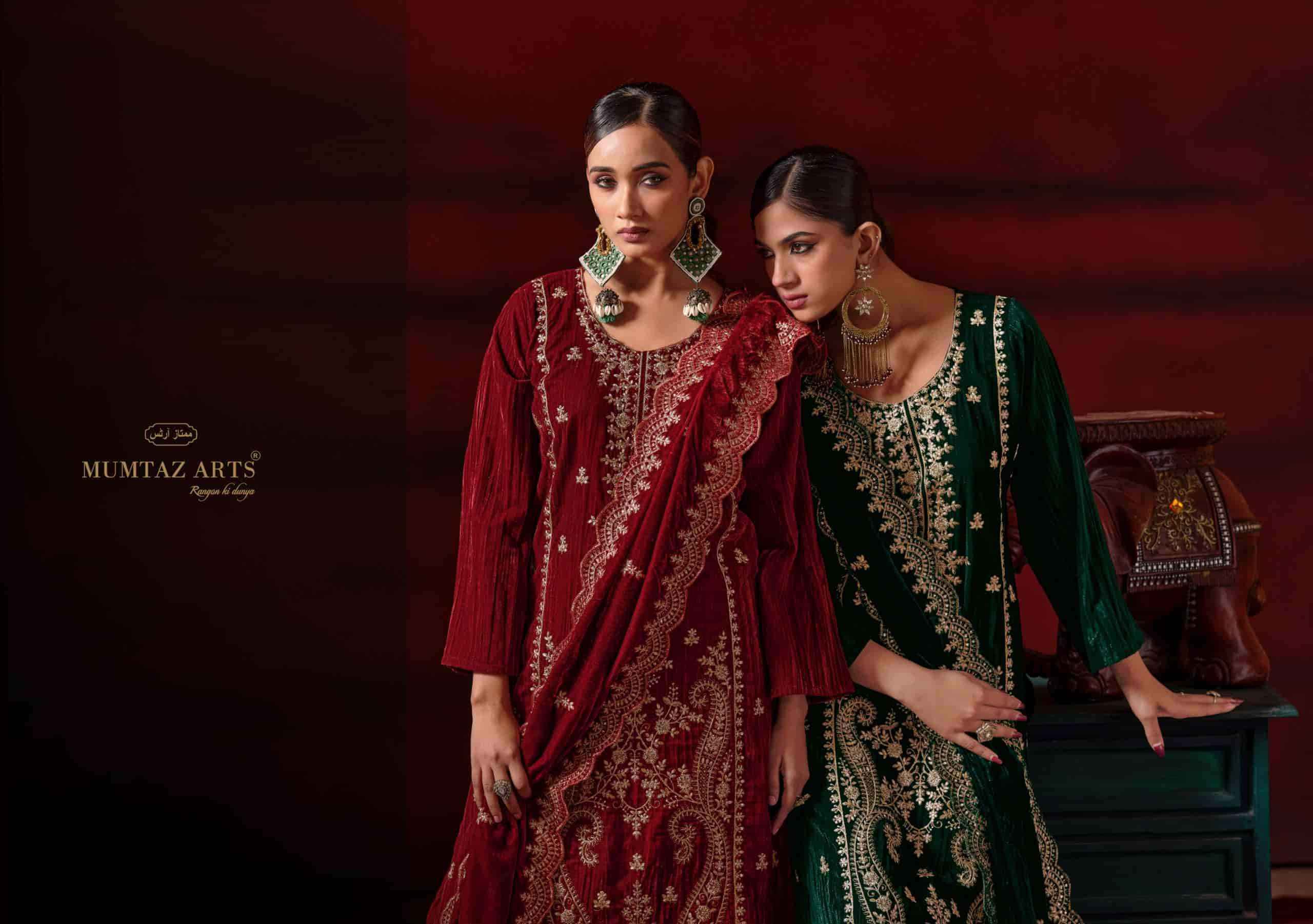 Mumtaz Arts Shahzaadi Designer Velvet Wedding Wear Suit 4 Pcs Catalog 