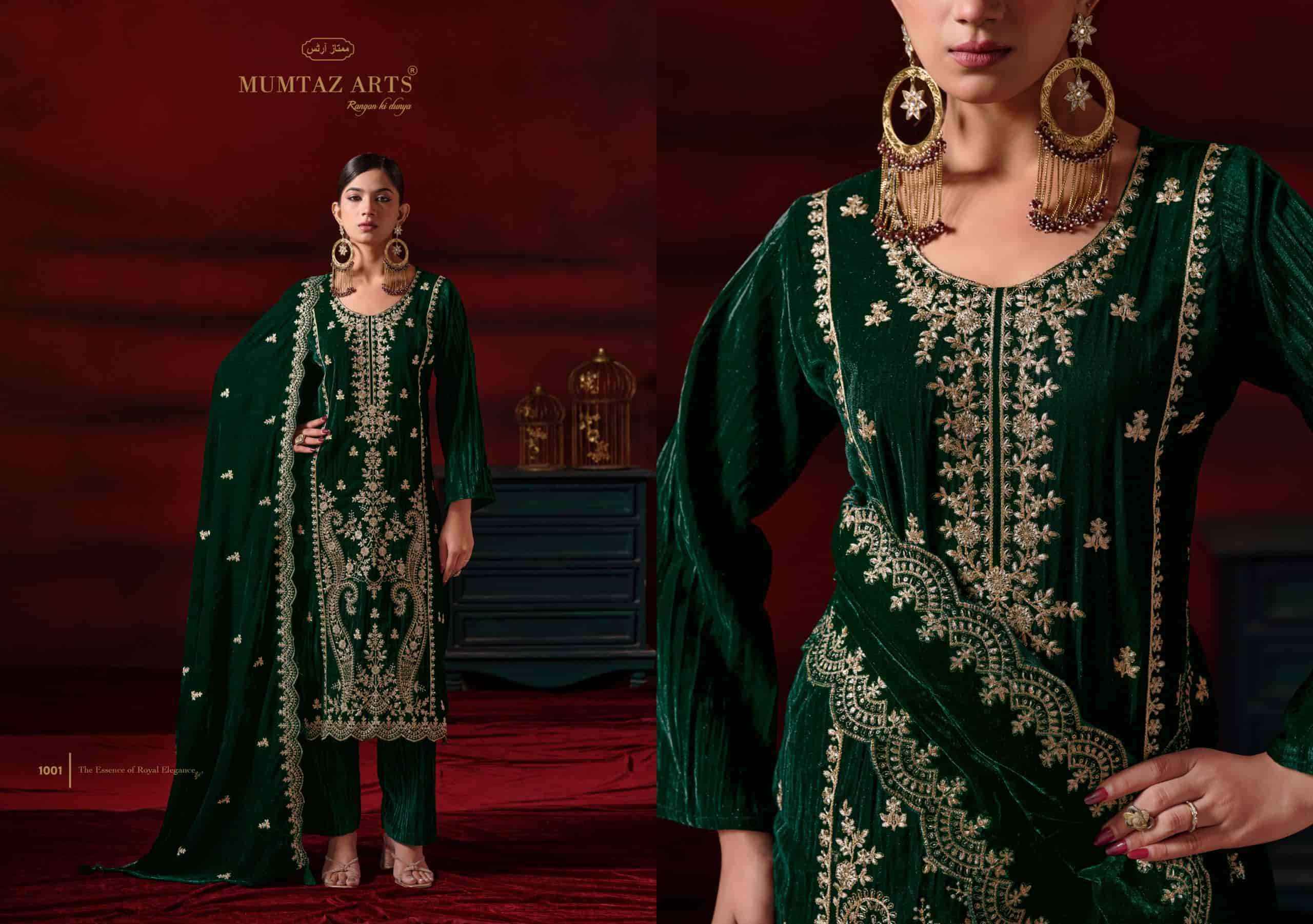 Mumtaz Arts Shahzaadi Designer Velvet Wedding Wear Suit 4 Pcs Catalog 