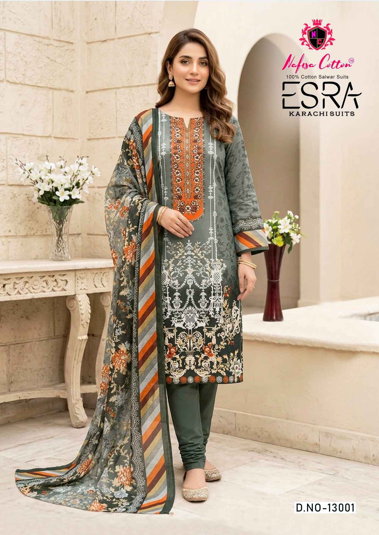 Nafisa Esra vol 19 Karachi Pakistani Dress Material With Price 6 Pcs Catalog