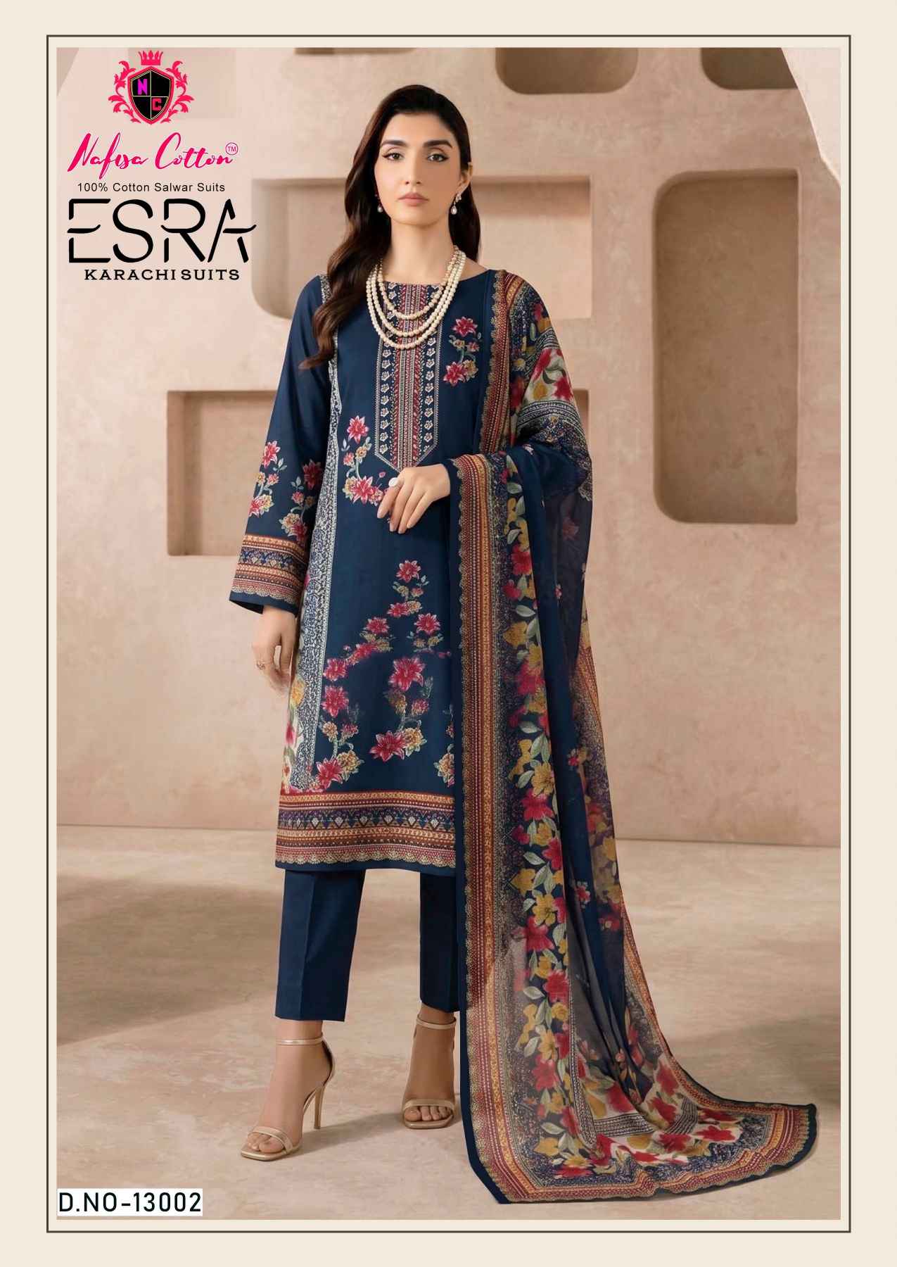 Nafisa Esra vol 19 Karachi Pakistani Dress Material With Price 6 Pcs Catalog