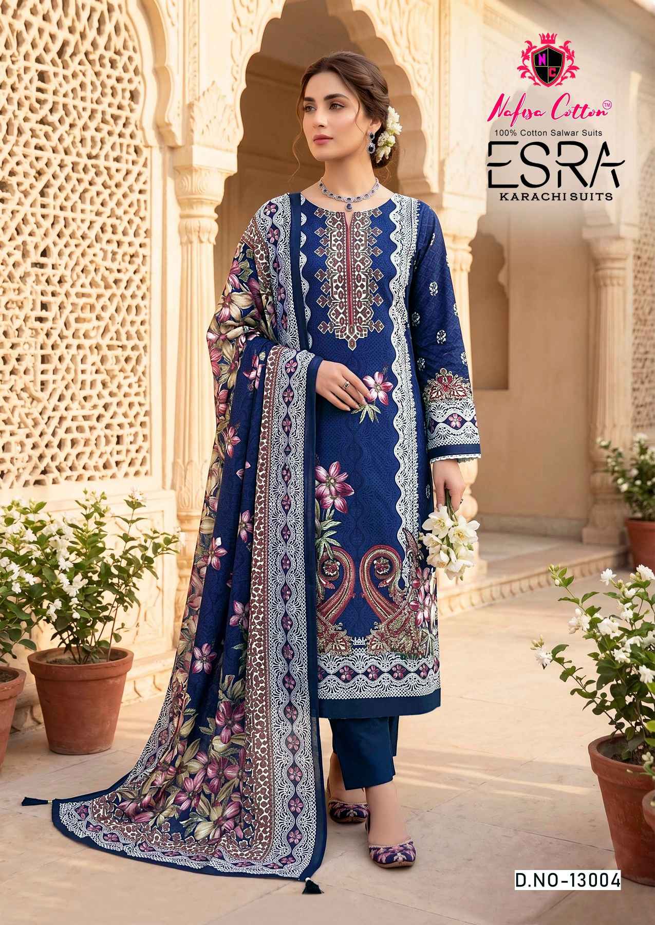 Nafisa Esra vol 19 Karachi Pakistani Dress Material With Price 6 Pcs Catalog