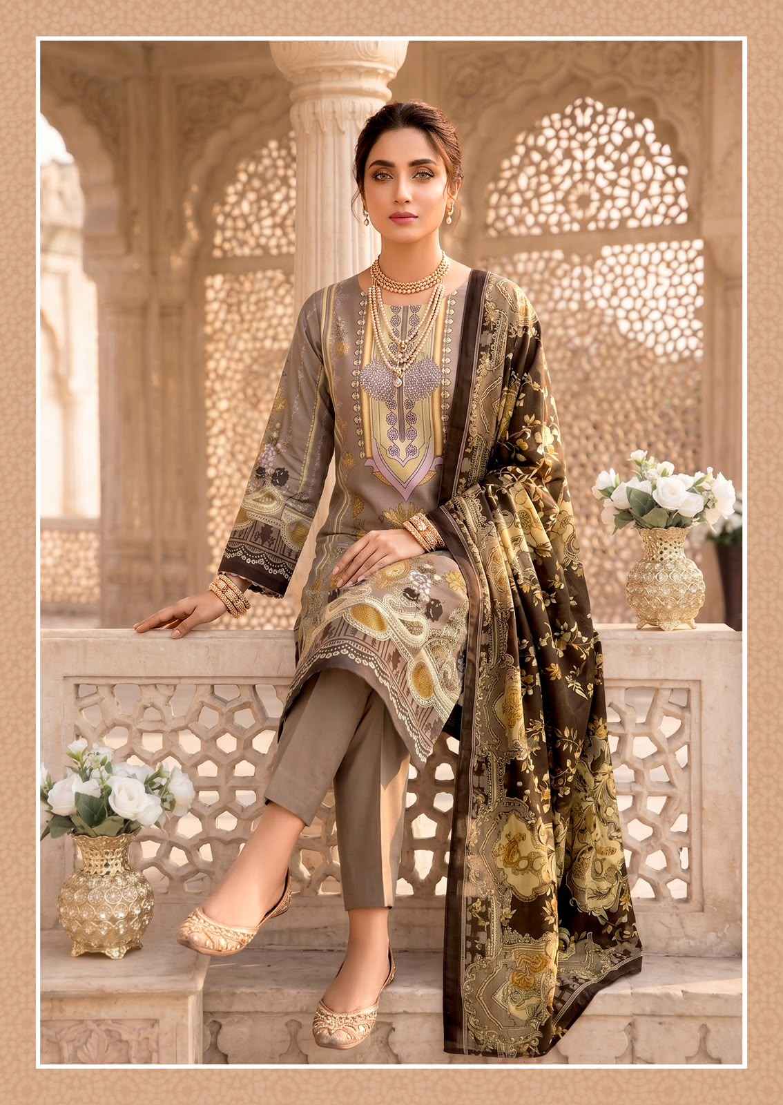 Nafisa saniya Vol 8 Karachi Mix Cotton Dress material 6 Pcs Catalog