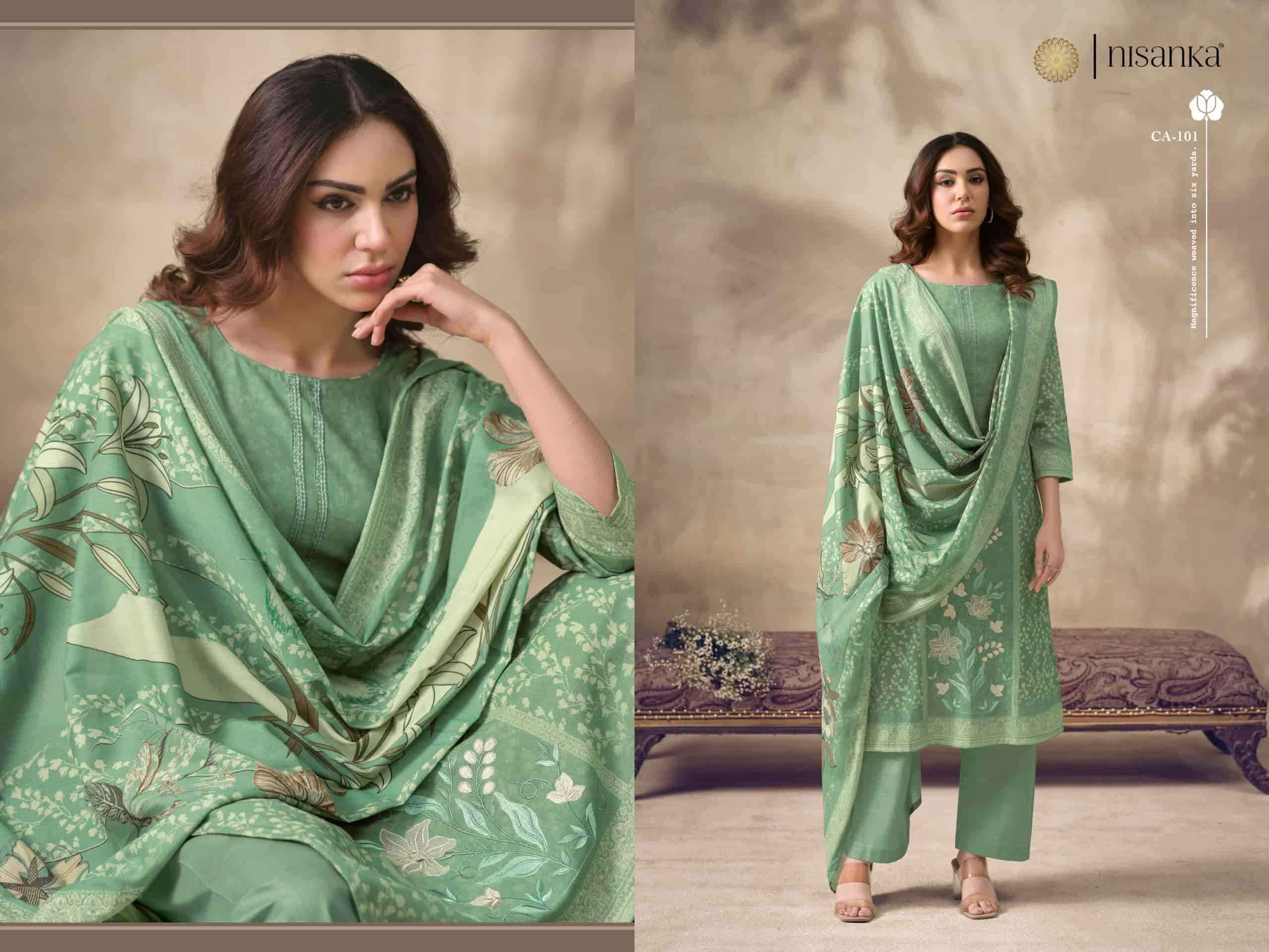 Nisanka Cashmere Vol 7 Exclusive Designs Ladies Suit  Collection Wholesaler 