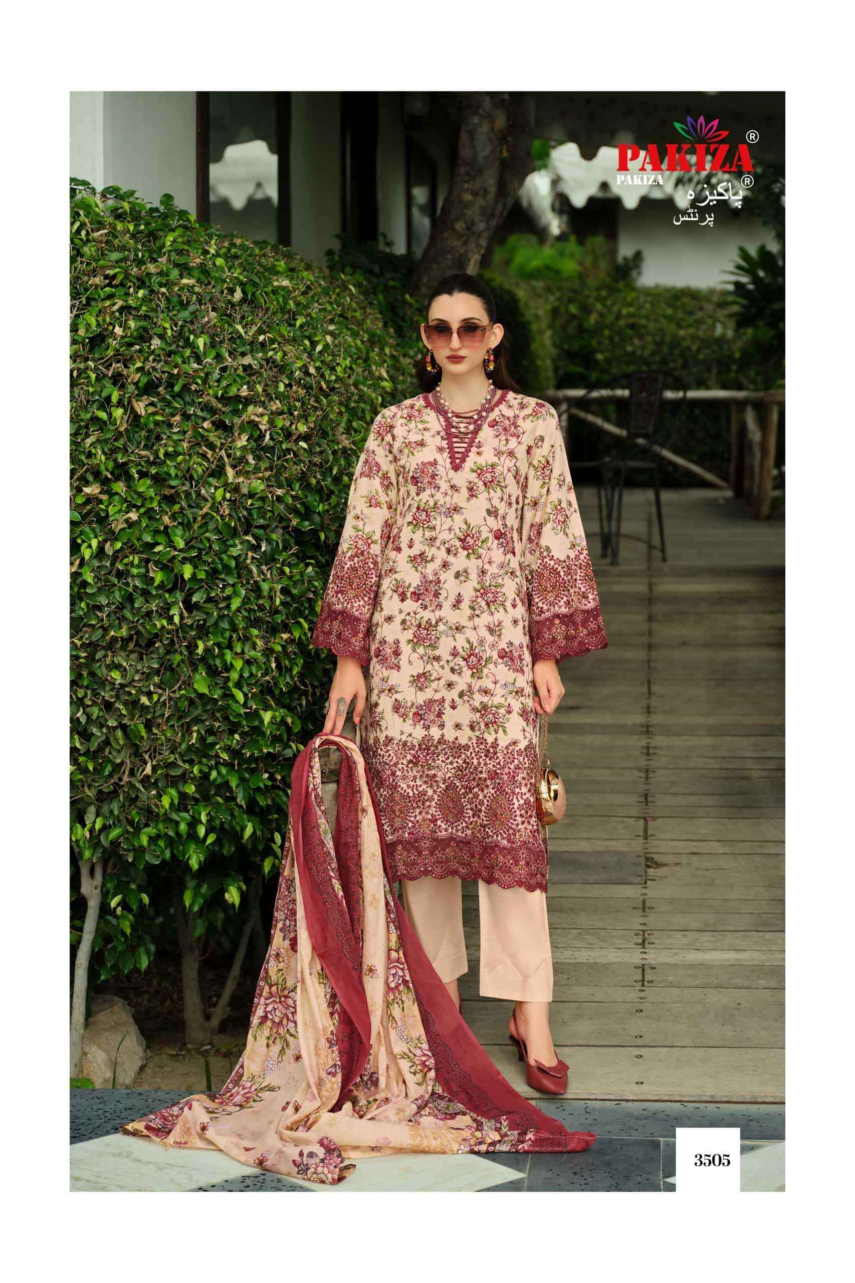 Pakiza Prints Gull Bahaar Vol 35 Pure Lawn Cotton Dress Material 10 Pcs Catalog