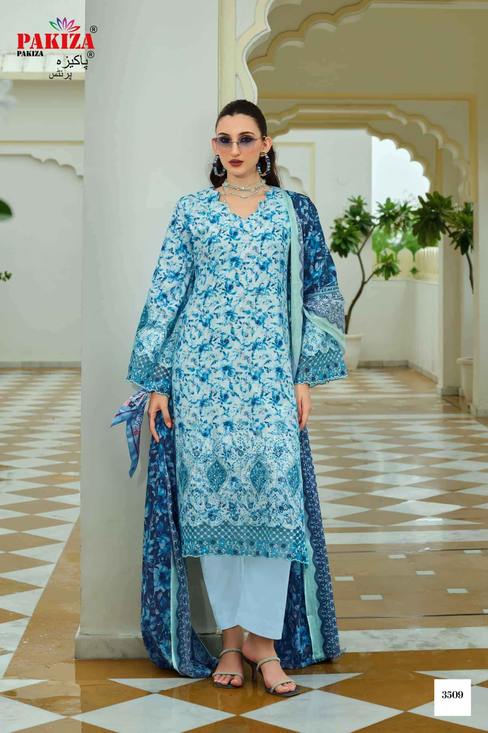 Pakiza Prints Gull Bahaar Vol 35 Pure Lawn Cotton Dress Material 10 Pcs Catalog