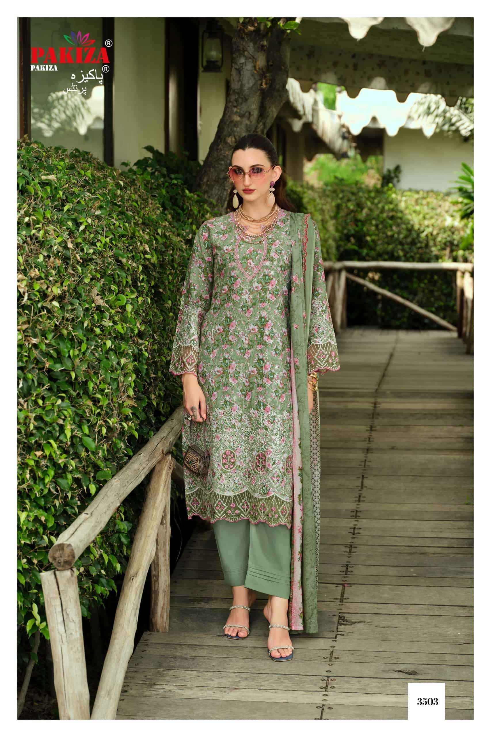 Pakiza Prints Gull Bahaar Vol 35 Pure Lawn Cotton Dress Material 10 Pcs Catalog