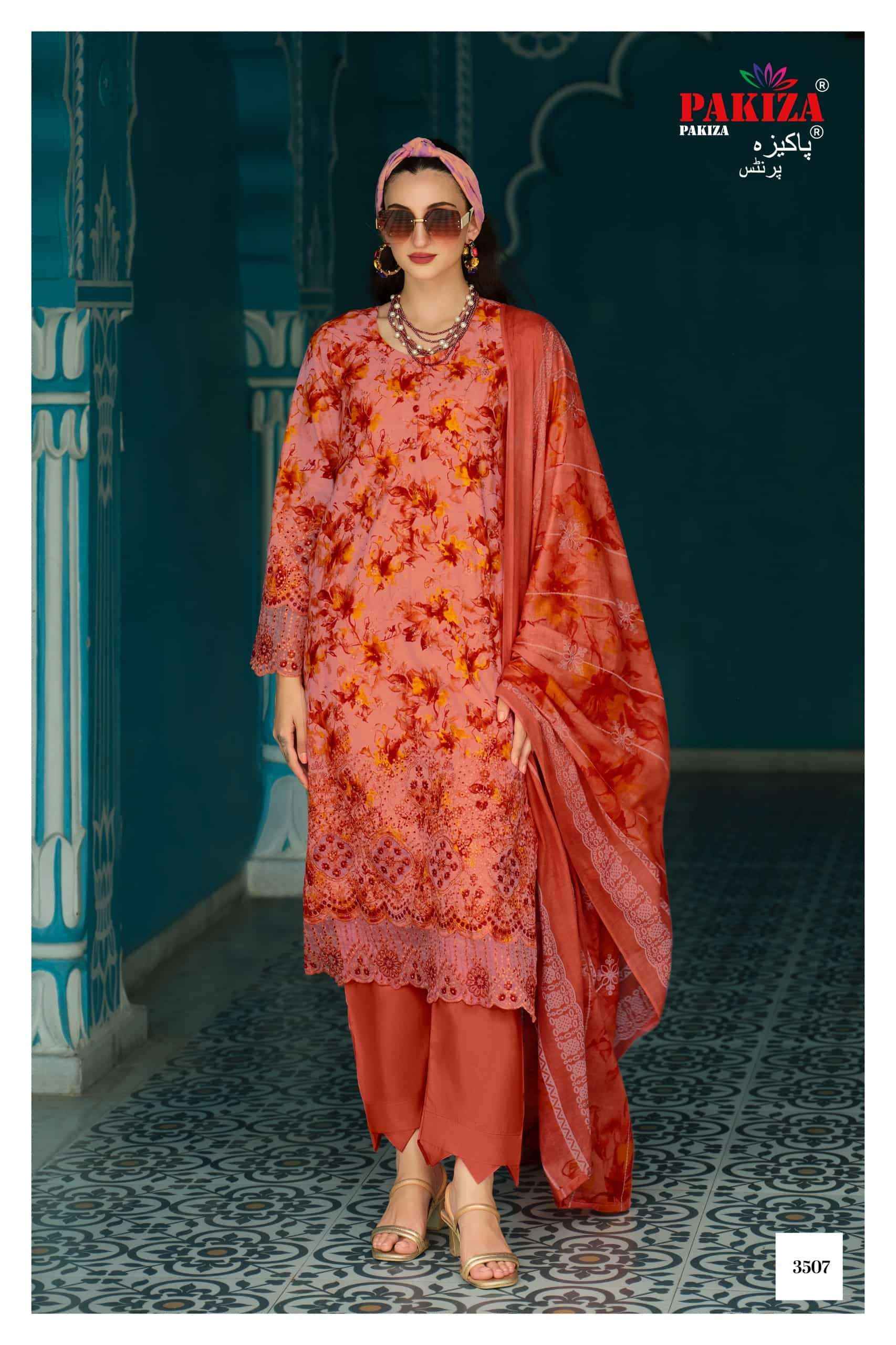 Pakiza Prints Gull Bahaar Vol 35 Pure Lawn Cotton Dress Material 10 Pcs Catalog