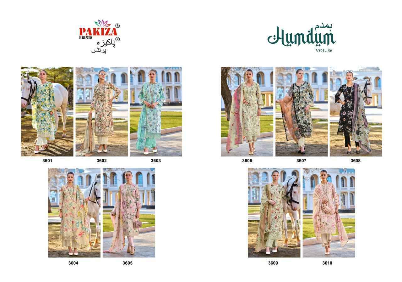 Pakiza Prints Humdum Vol 36 Lawn Dress Material 10 pcs Catalog | Wholesale Market in Surat