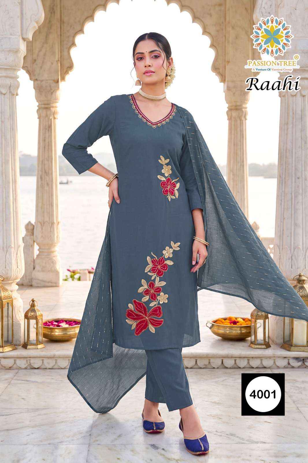 Passion Tree Raahi Vol 4 Roman Silk Readymade Suits 6 Pcs Catalog | Textiles Direct from Surat