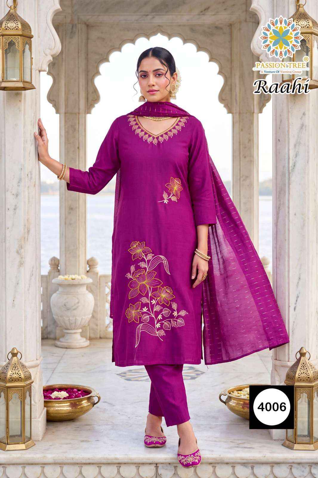 Passion Tree Raahi Vol 4 Roman Silk Readymade Suits 6 Pcs Catalog | Textiles Direct from Surat