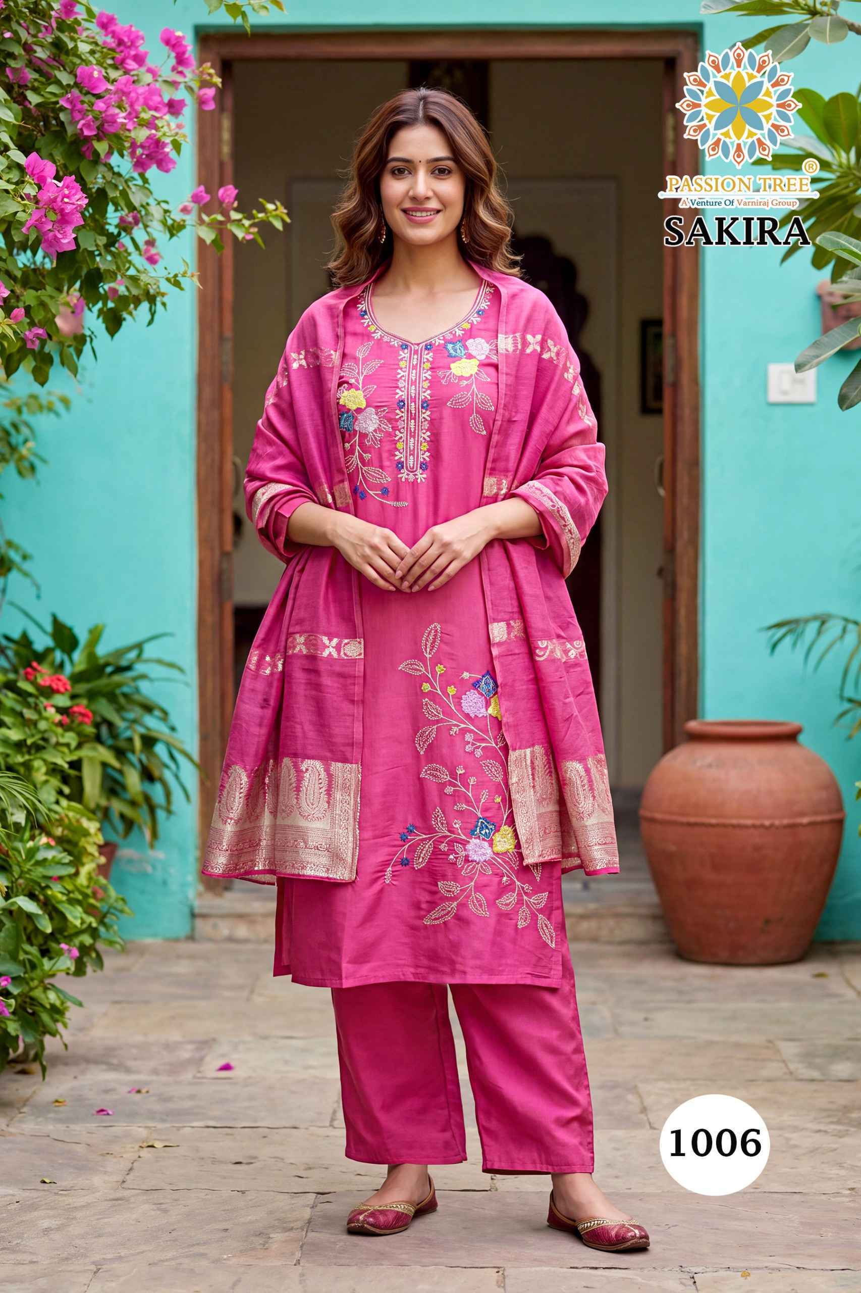Passion Tree Sakira Vol 1 Roman Silk Readymade Suits 6 pcs Catalog | Wholesale Market Surat 