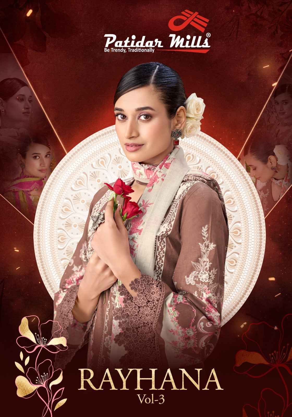 Patidar Mills Rayhana Vol 3 Cotton Dress Material 8 pcs Catalog | Surat Wholesale Market