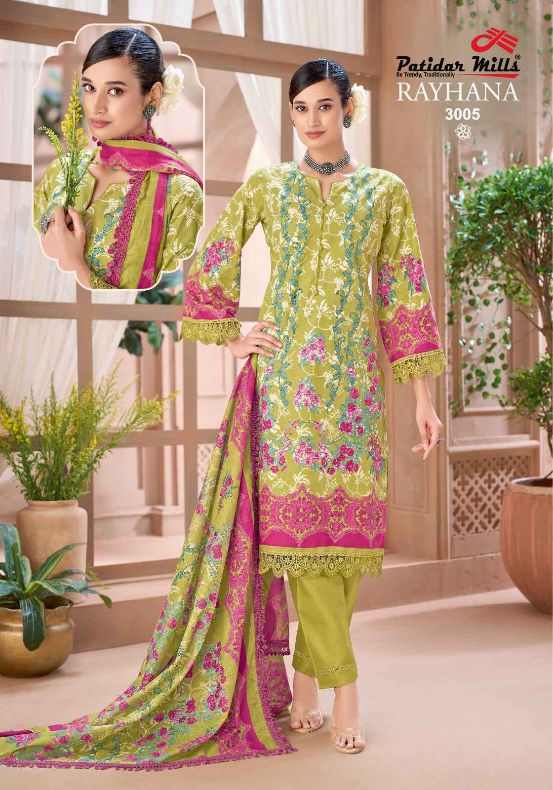 Patidar Mills Rayhana Vol 3 Cotton Dress Material 8 pcs Catalog | Surat Wholesale Market