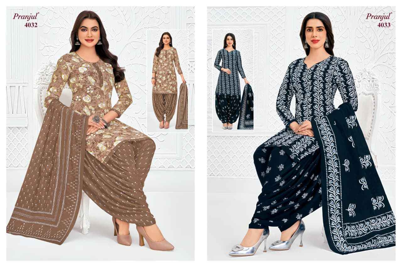 Pranjul Priyanshi Vol 40 Cotton Dress Material 36 pcs Catalog