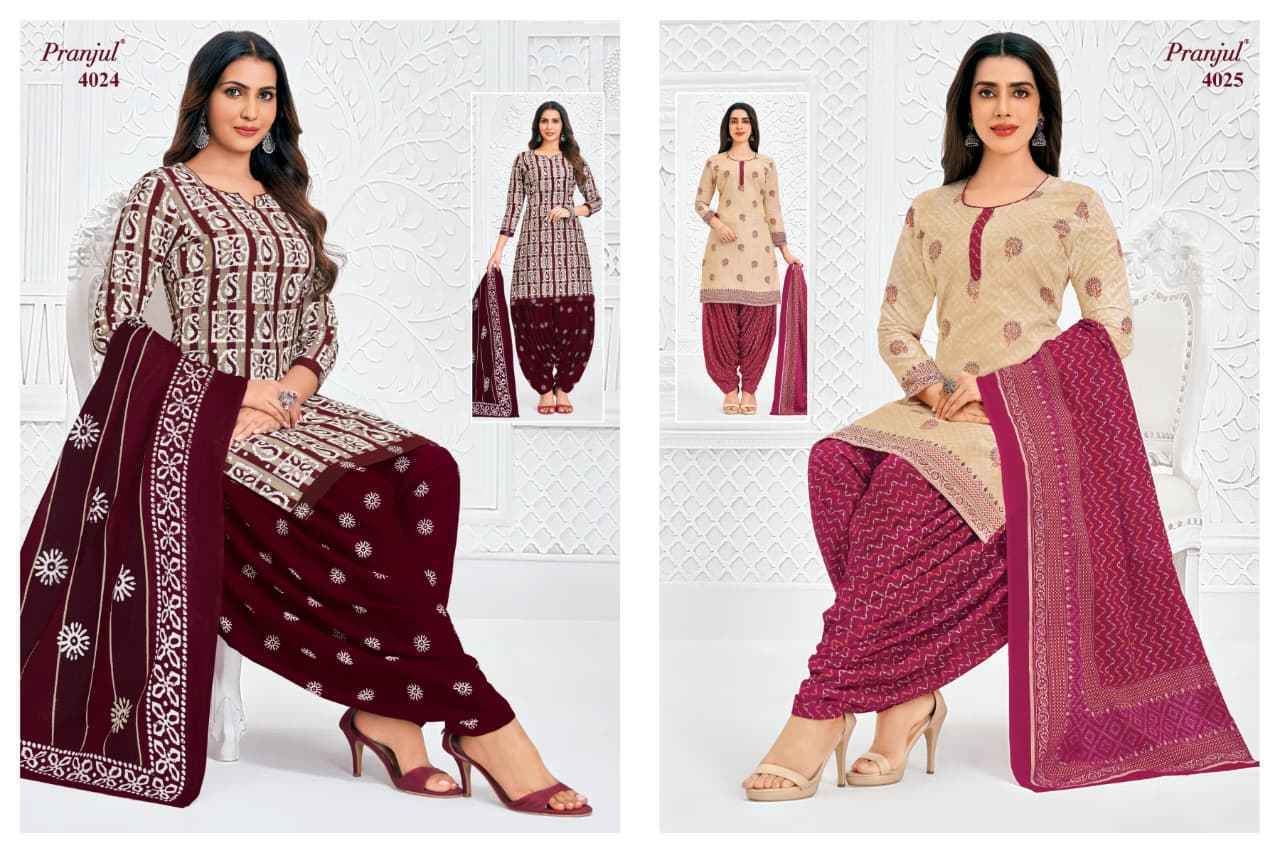 Pranjul Priyanshi Vol 40 Cotton Dress Material 36 pcs Catalog