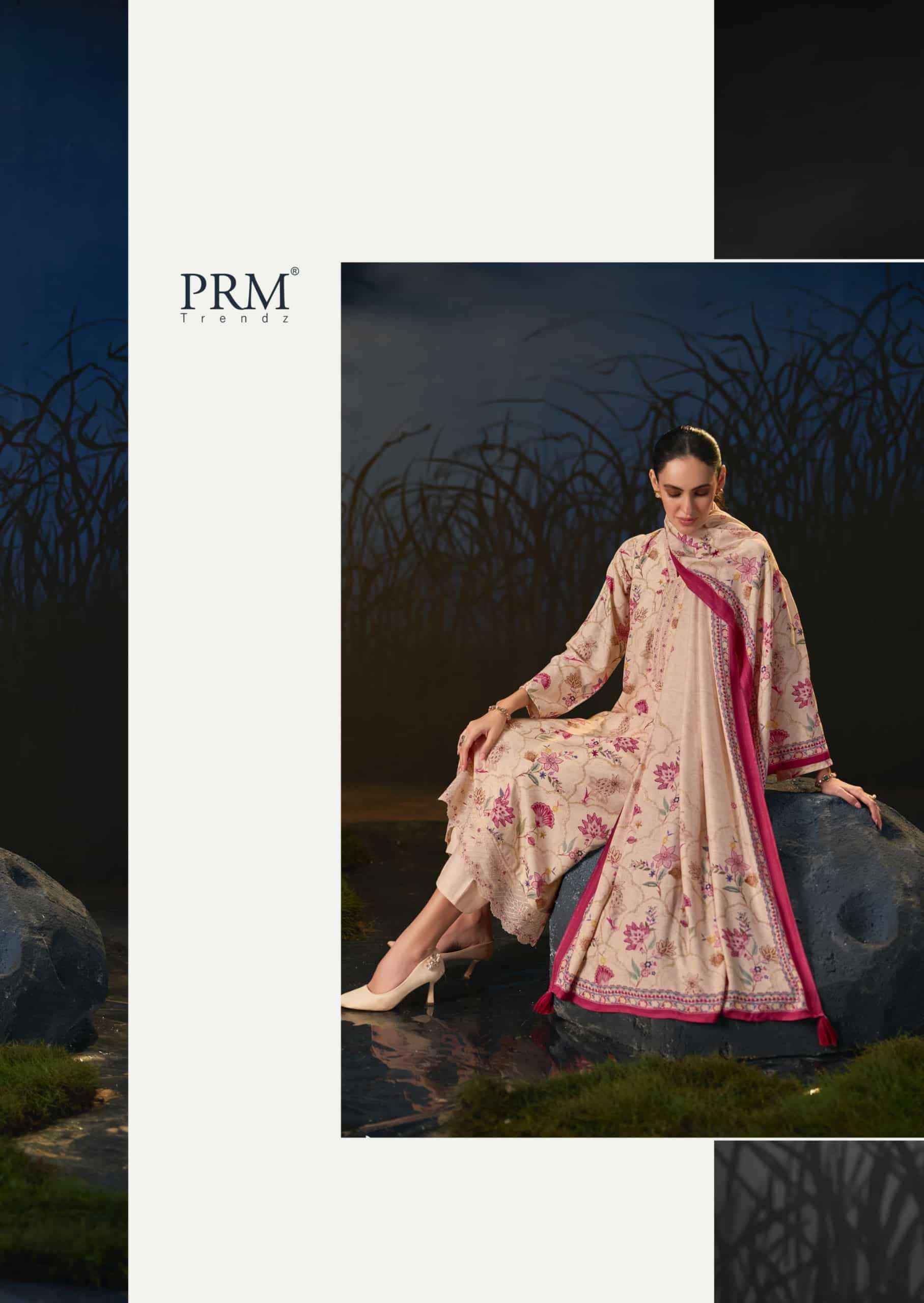 Prm Trendz Aester Pashmina Dress Material 6 Pcs Catalog
