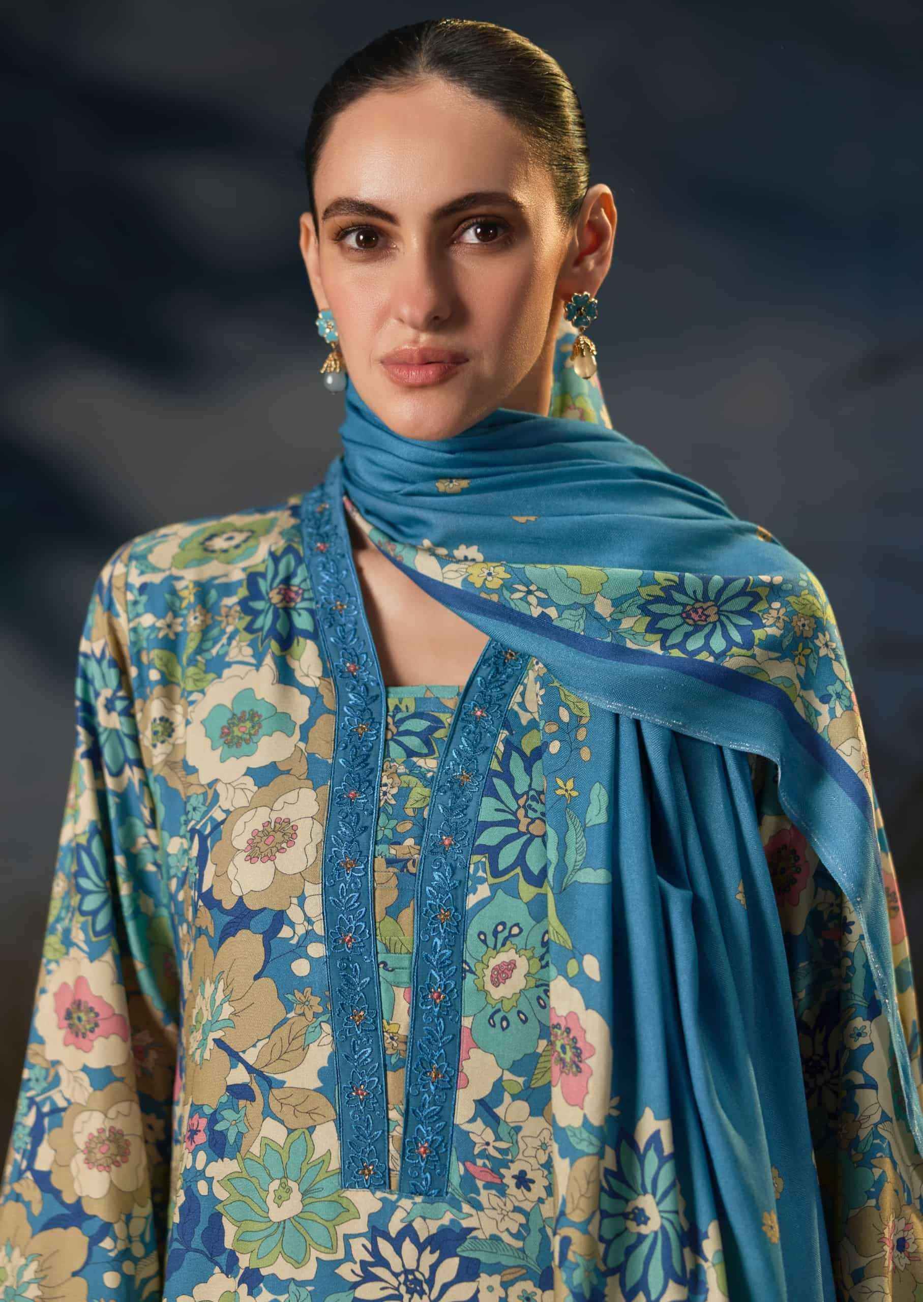 Prm Trendz Aester Pashmina Dress Material 6 Pcs Catalog
