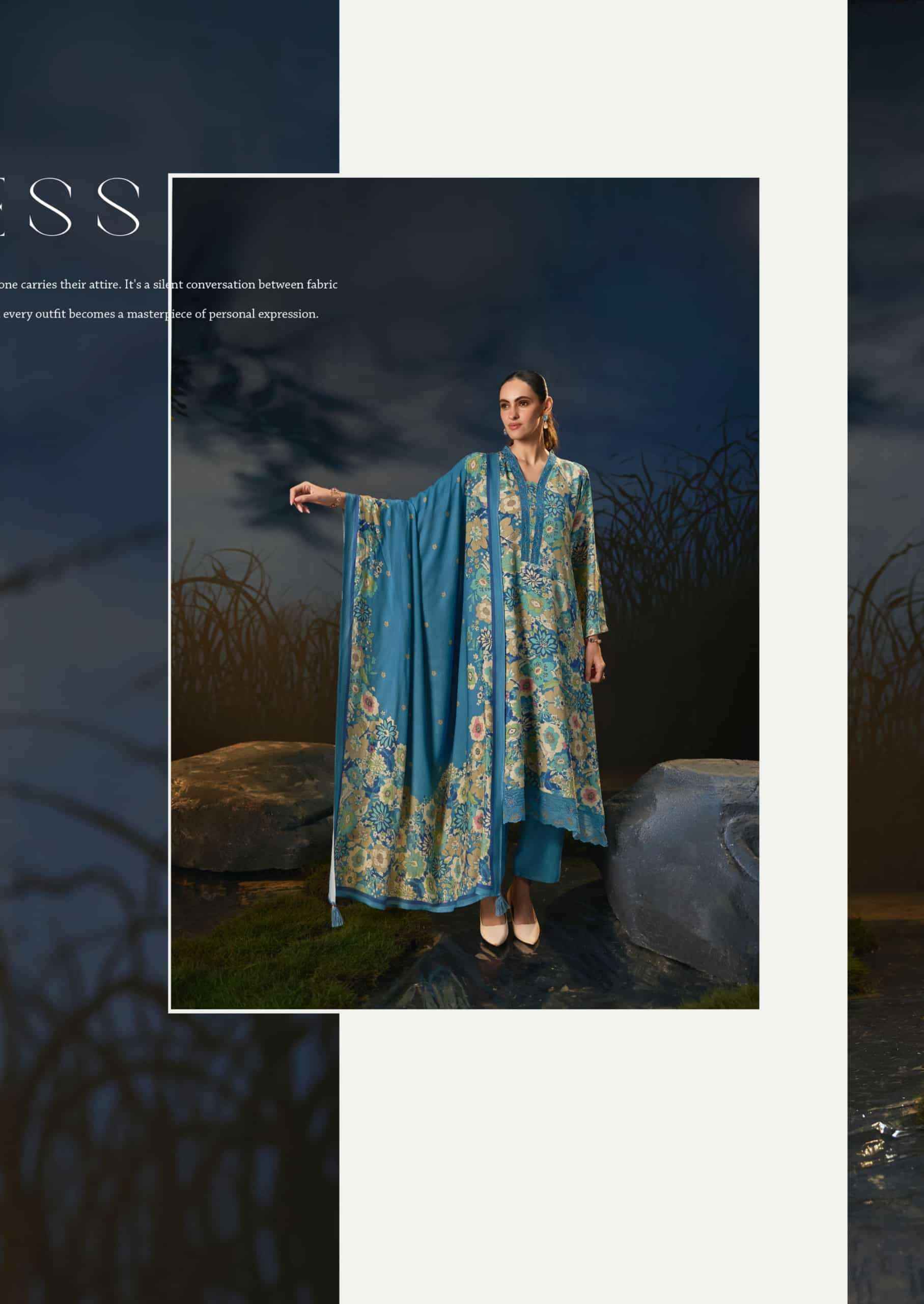 Prm Trendz Aester Pashmina Dress Material 6 Pcs Catalog
