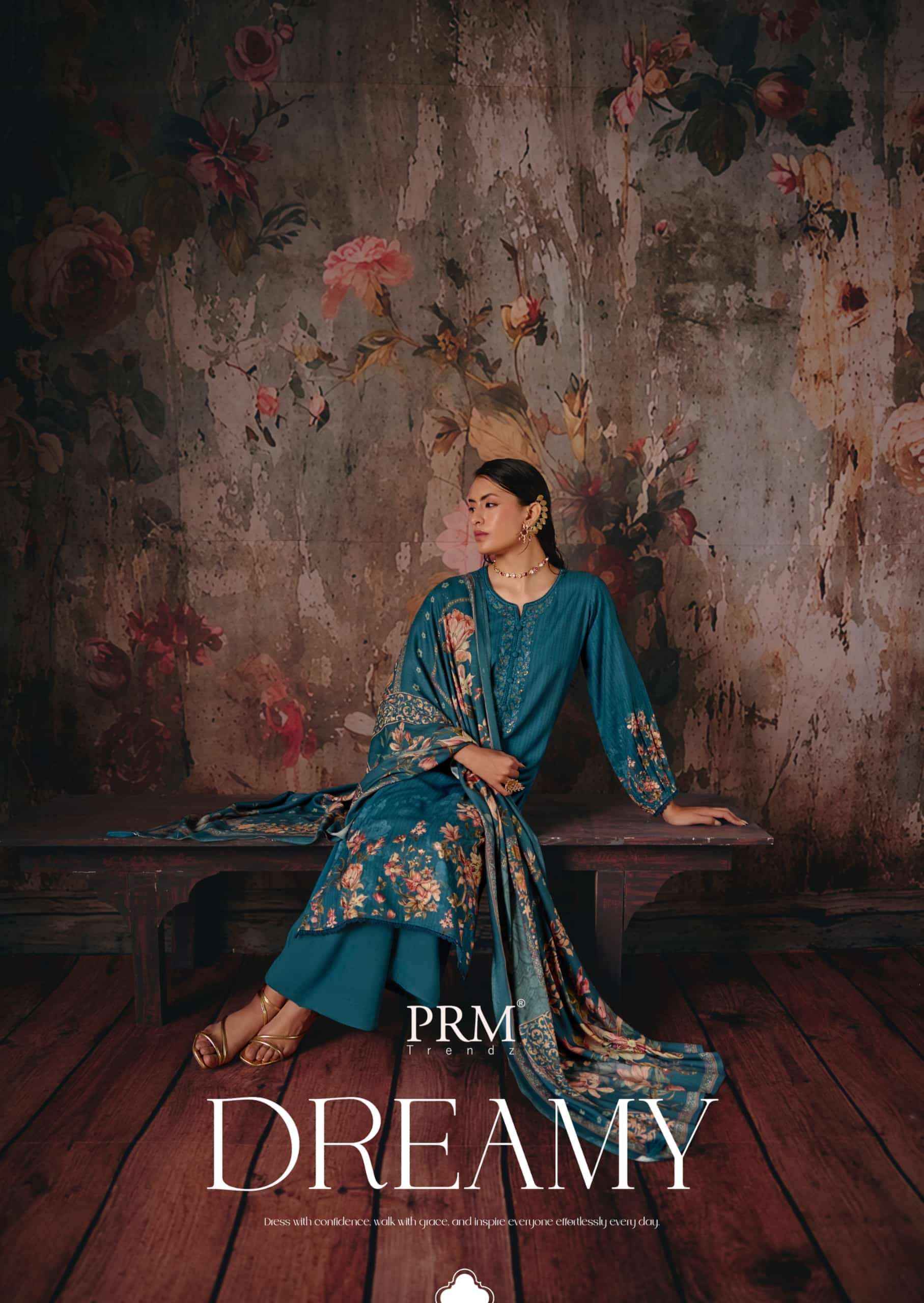Prm Trendz Nora Fancy Work Pashmina Dress Material 6 Pcs Catalog 