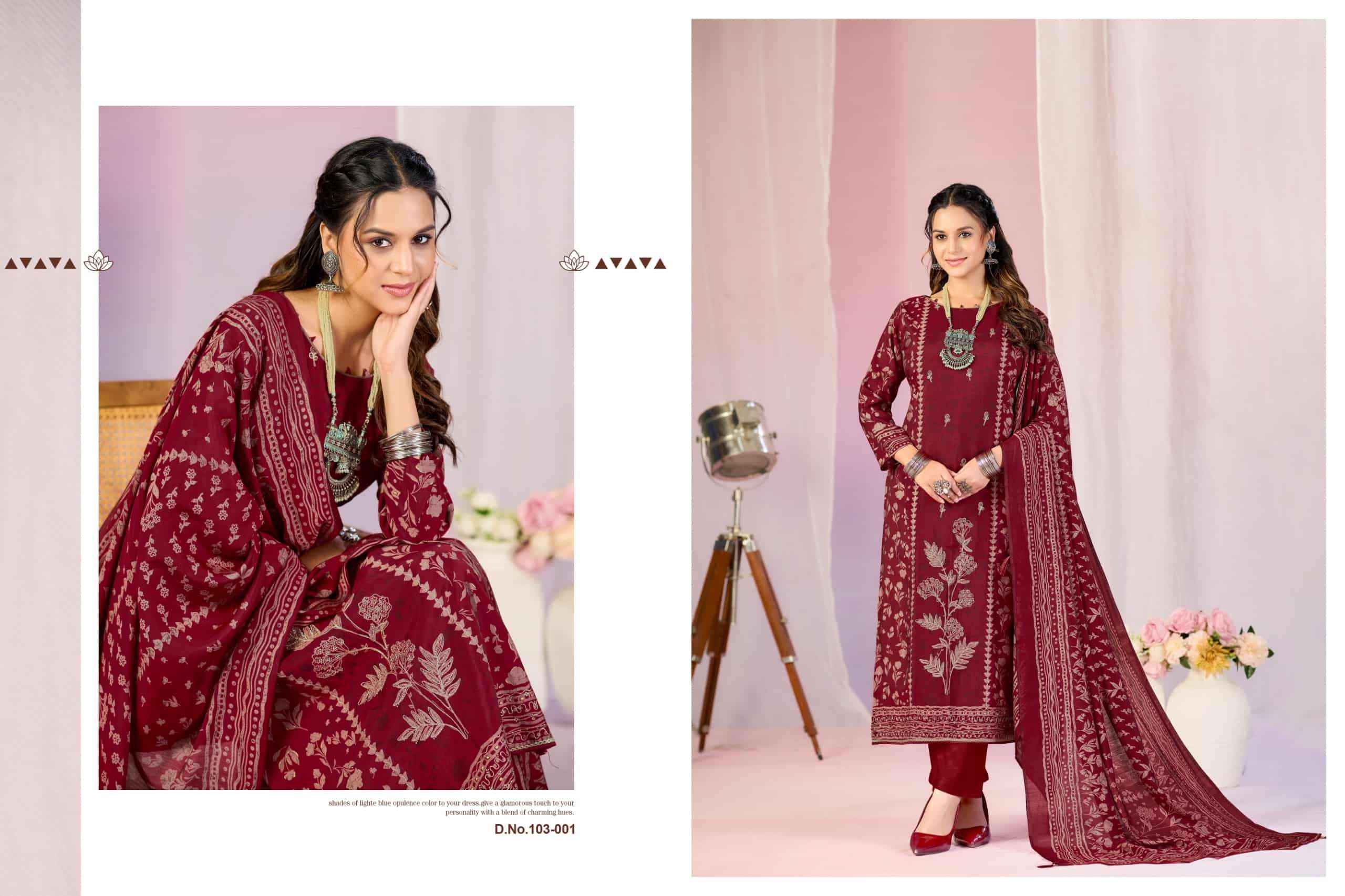 Radhika Azara Beauty Silk 13 Modal Muslin Dress Material 4 Pcs Catalog
