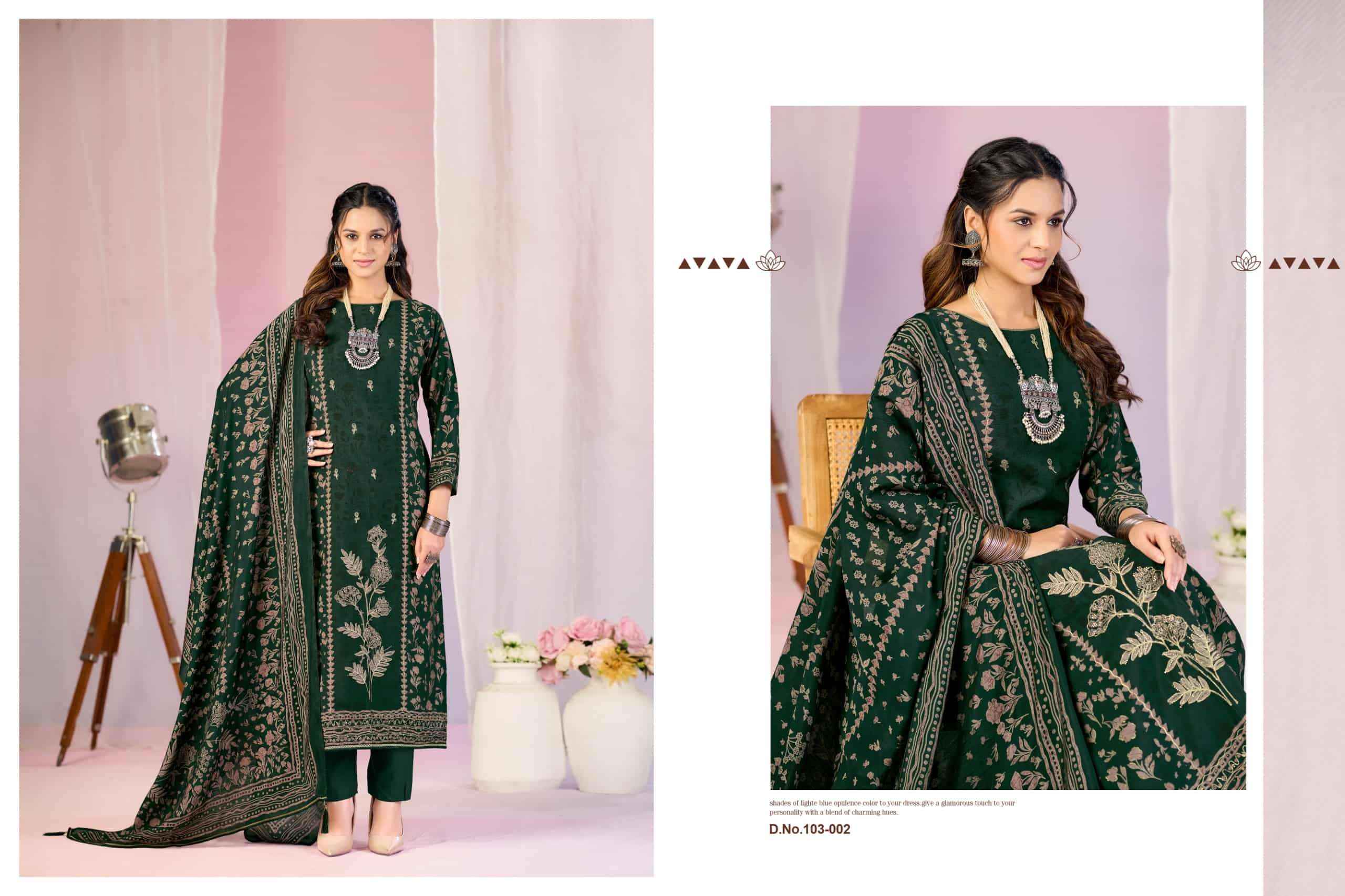 Radhika Azara Beauty Silk 13 Modal Muslin Dress Material 4 Pcs Catalog