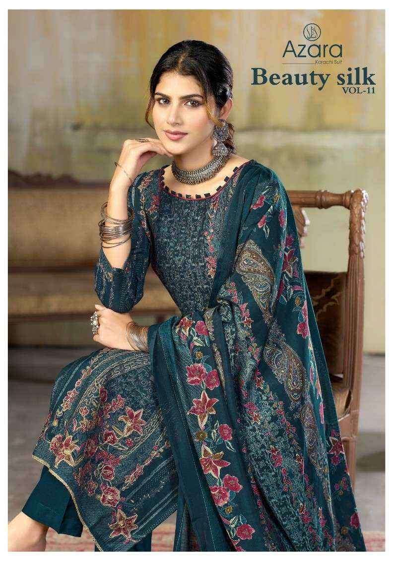 Radhika Azara Beauty Silk Vol 11 Muslin Dress Material 4 Pcs Catalog