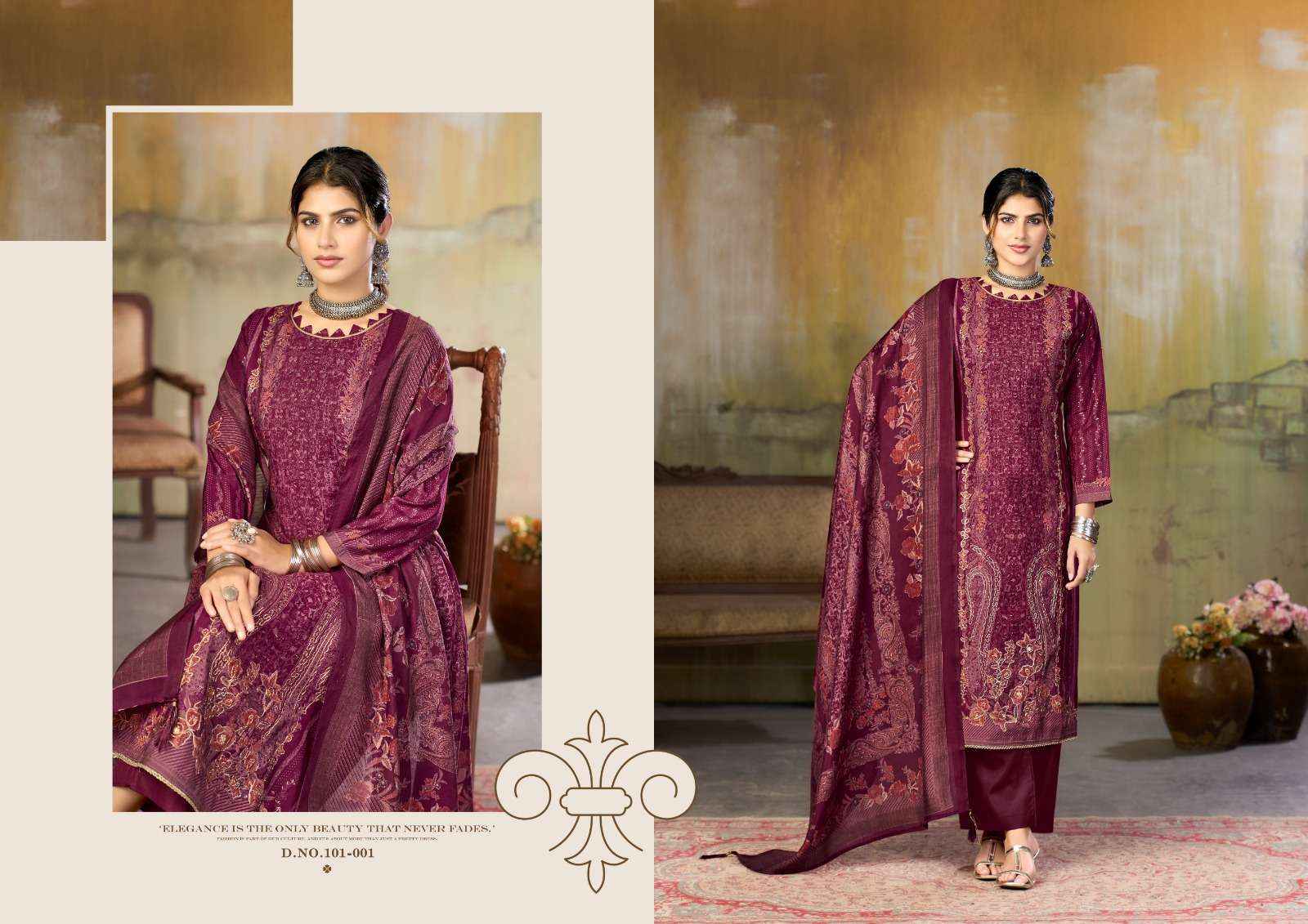 Radhika Azara Beauty Silk Vol 11 Muslin Dress Material 4 Pcs Catalog