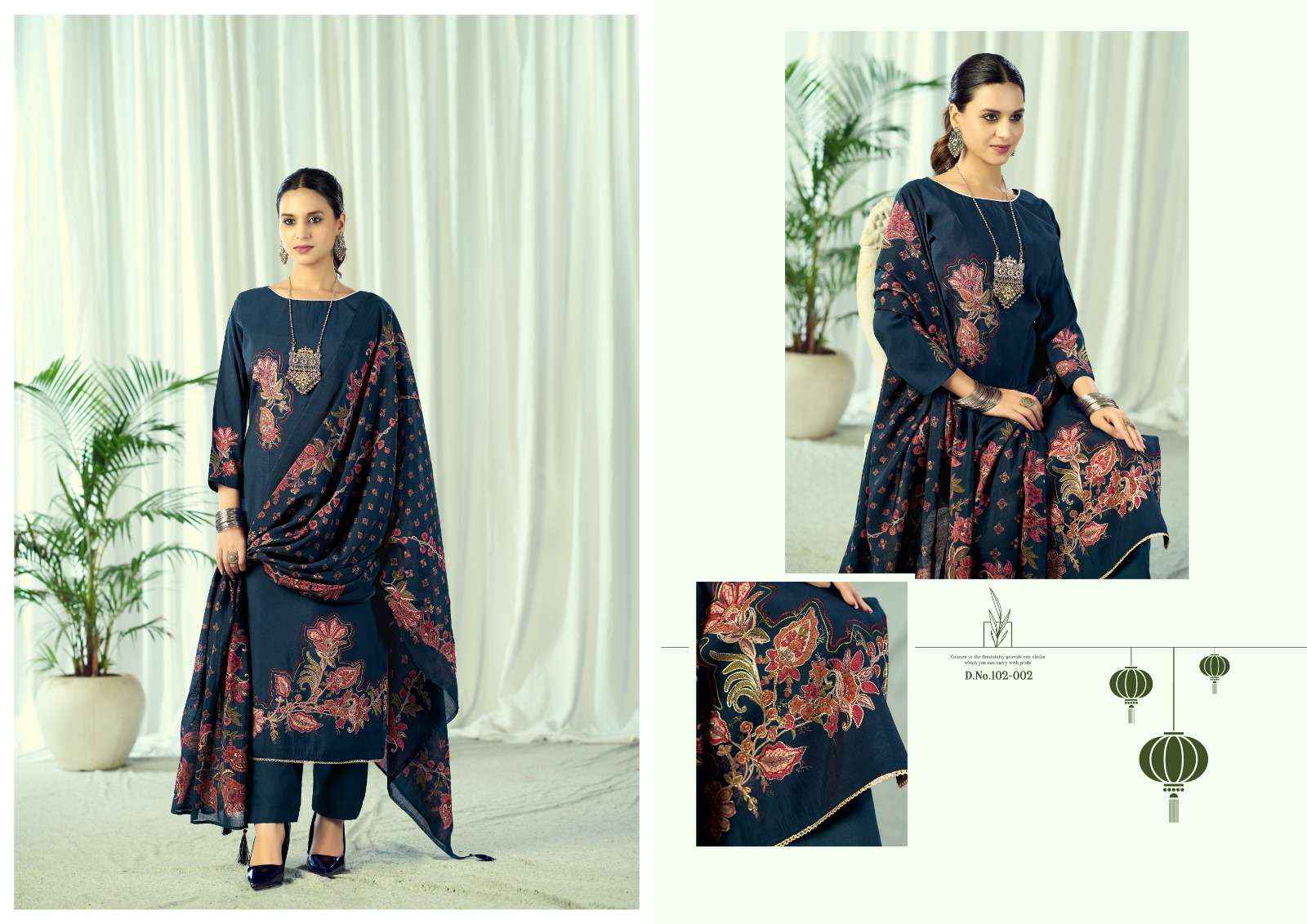Radhika Azara Beauty Silk Vol 12 Muslin Dress Material | Surat Textile Market